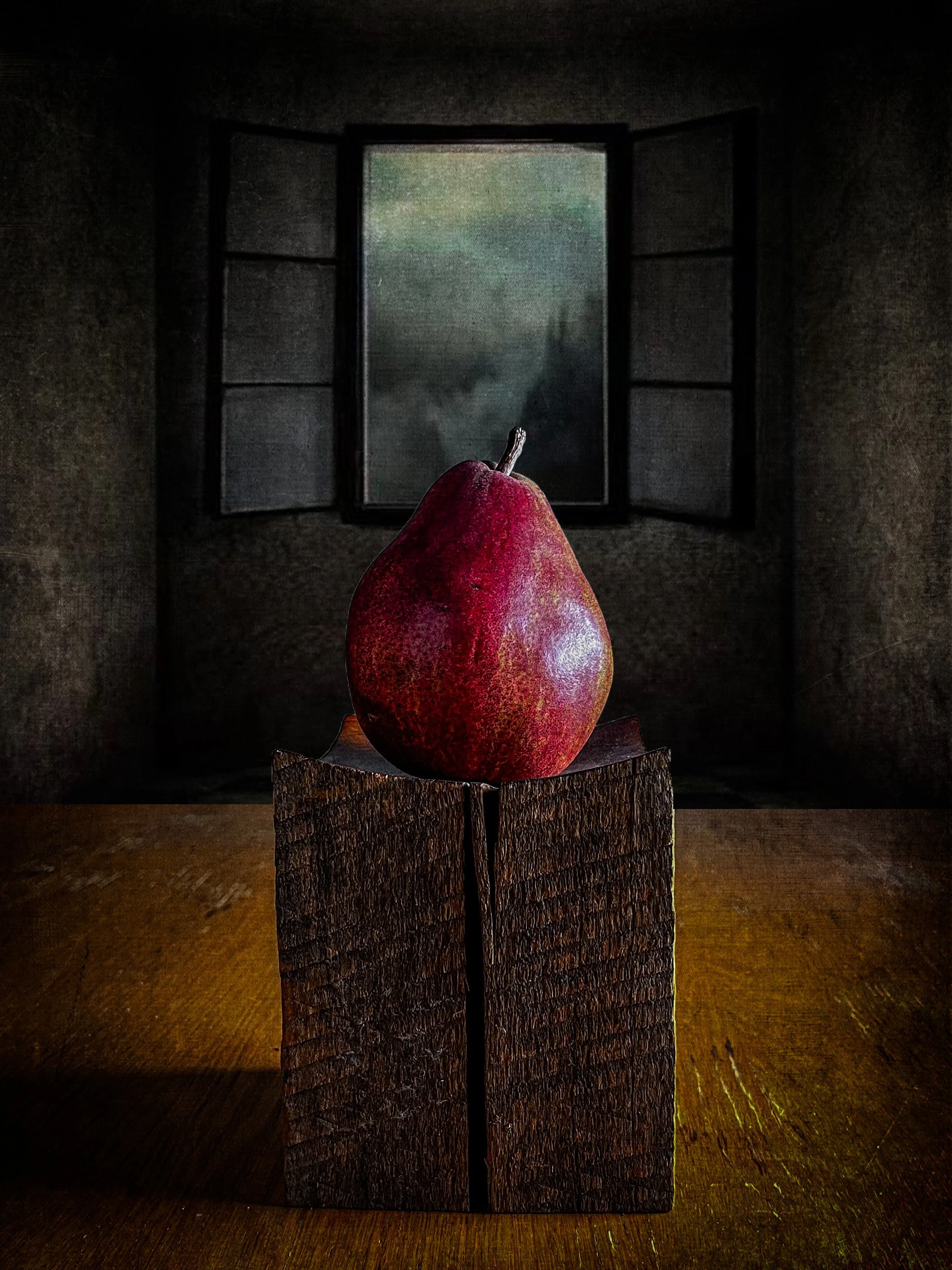 red pear in a room.jpg