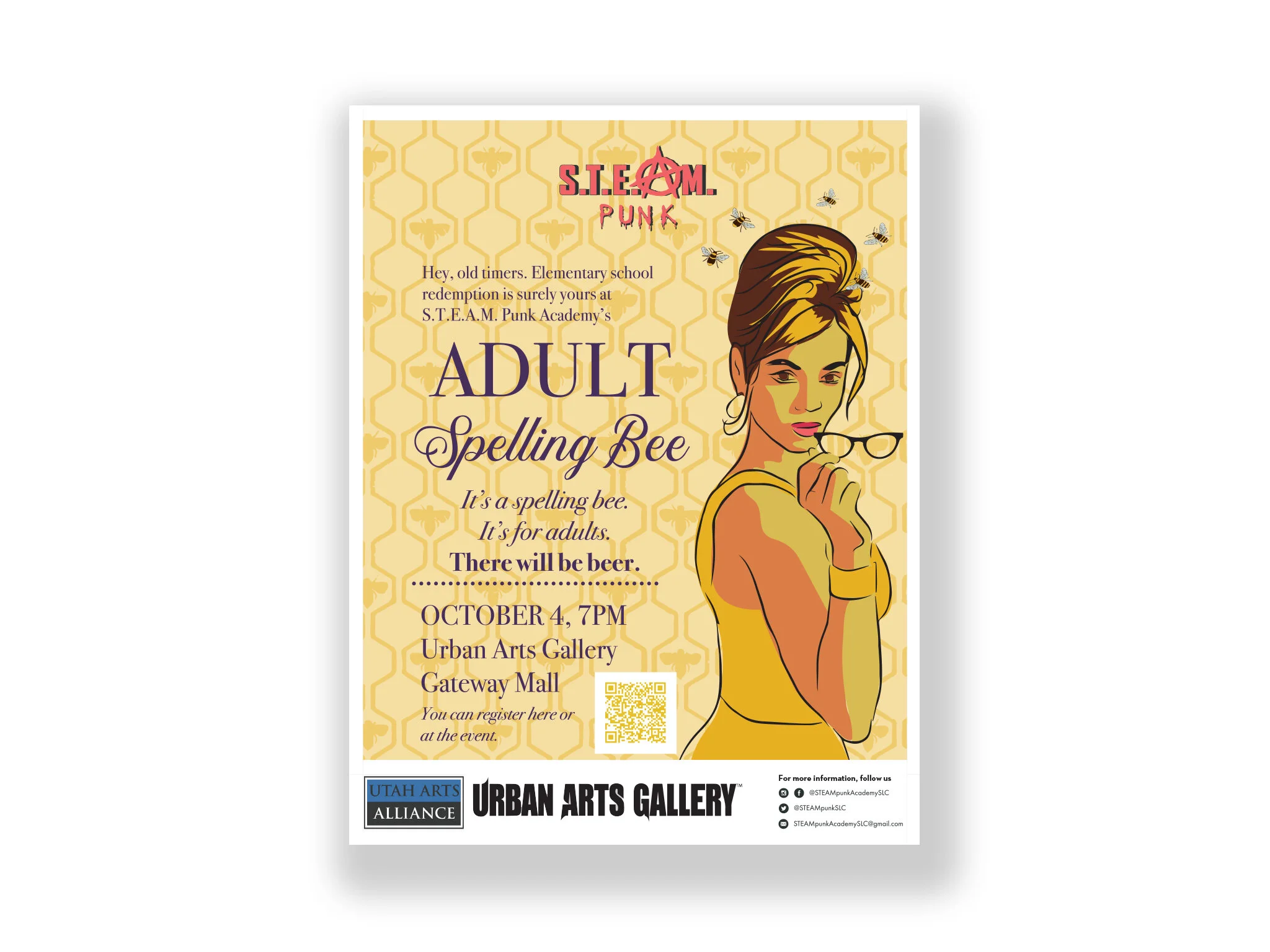 Poster design for the very successful Adult Spelling Bee