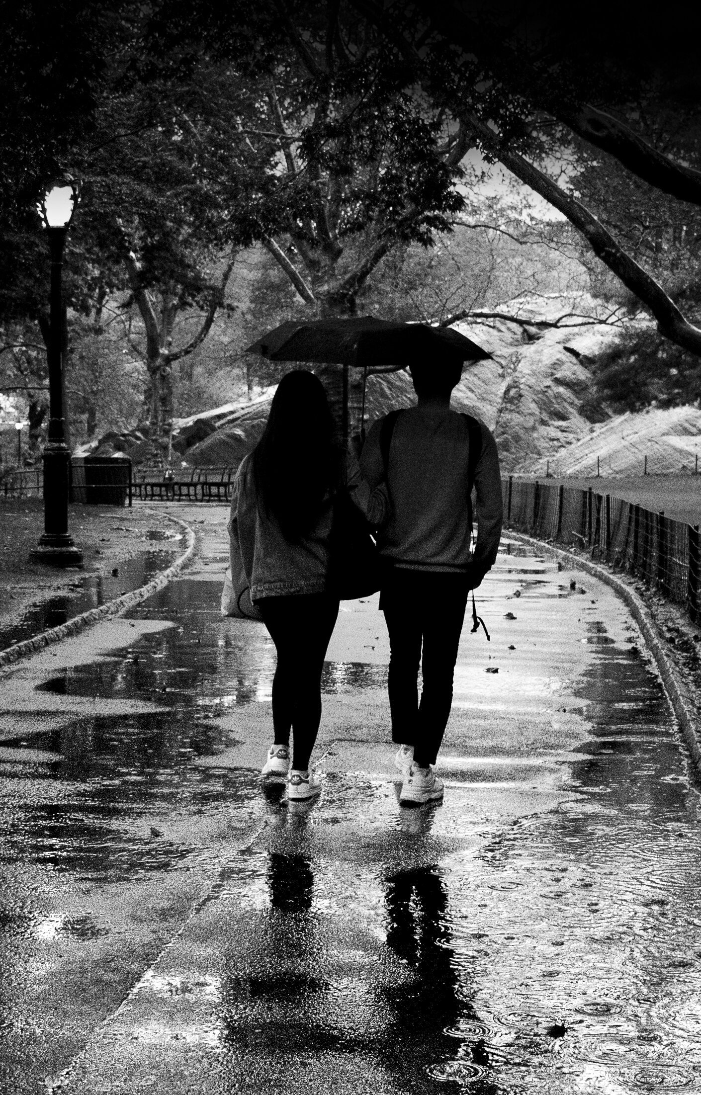 Central Park shower