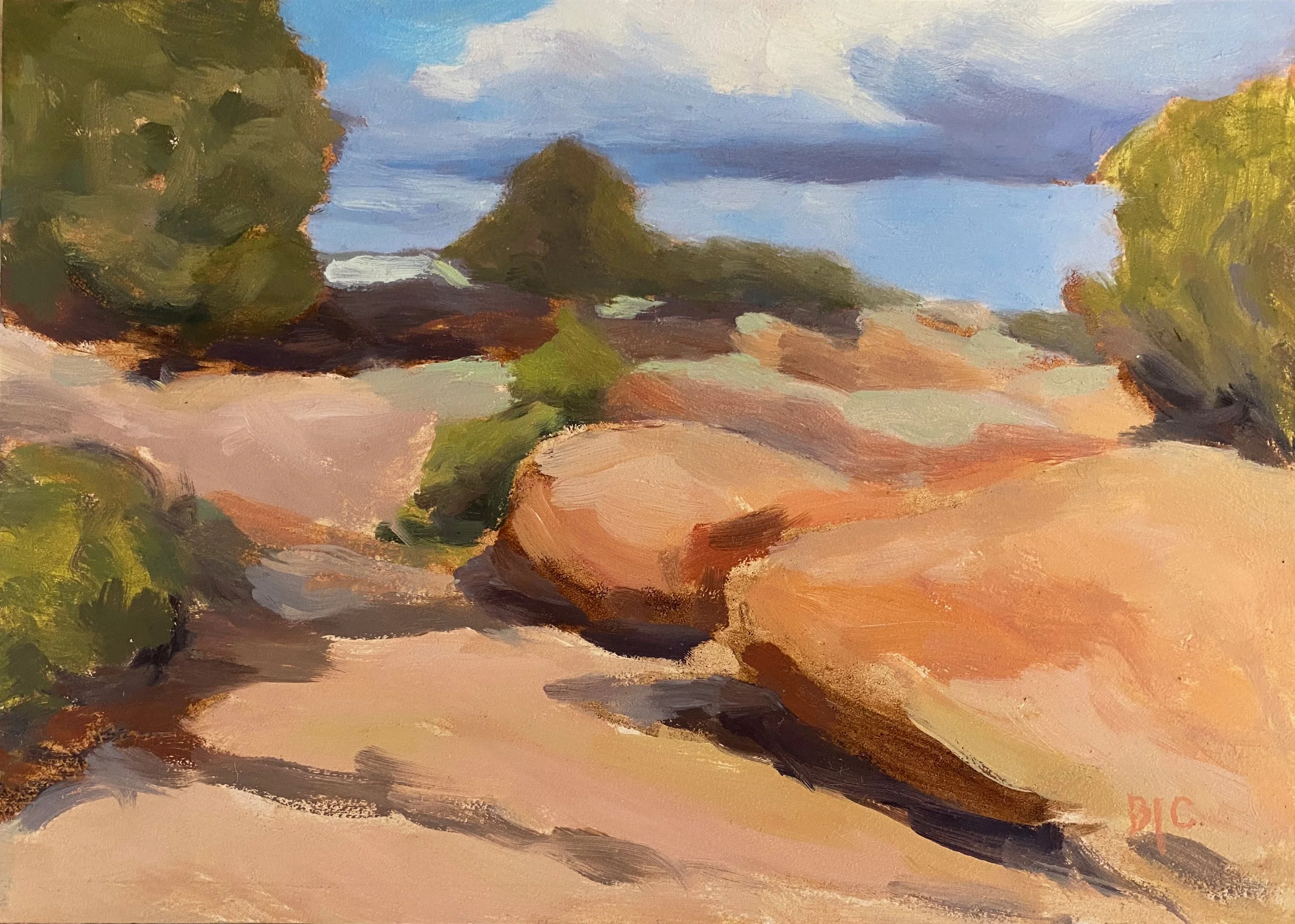  Hidden Mesa, Oil on panel, 5 × 7” SOLD 