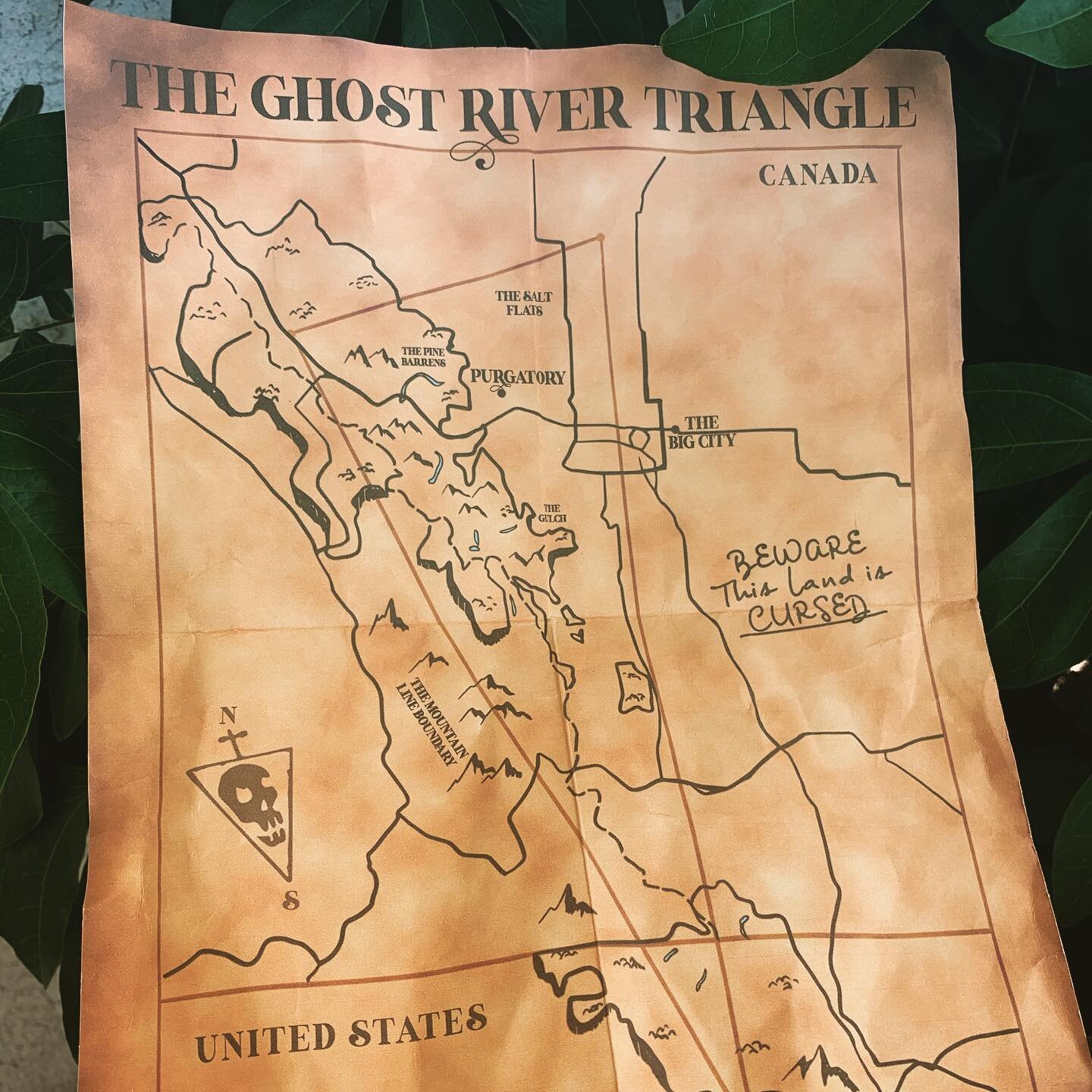 The Ghost River Triangle, my first map! I&rsquo;m so stoked with how this turned out, might add prints to my shop!
.
.
.
#WynonnaEarp #GhostRiverTriangle #Purgatory #WyattEarp #Map #MapMaking #Earper #WaverlyEarp #NicoleHaught #WayHaught #DocHolliday