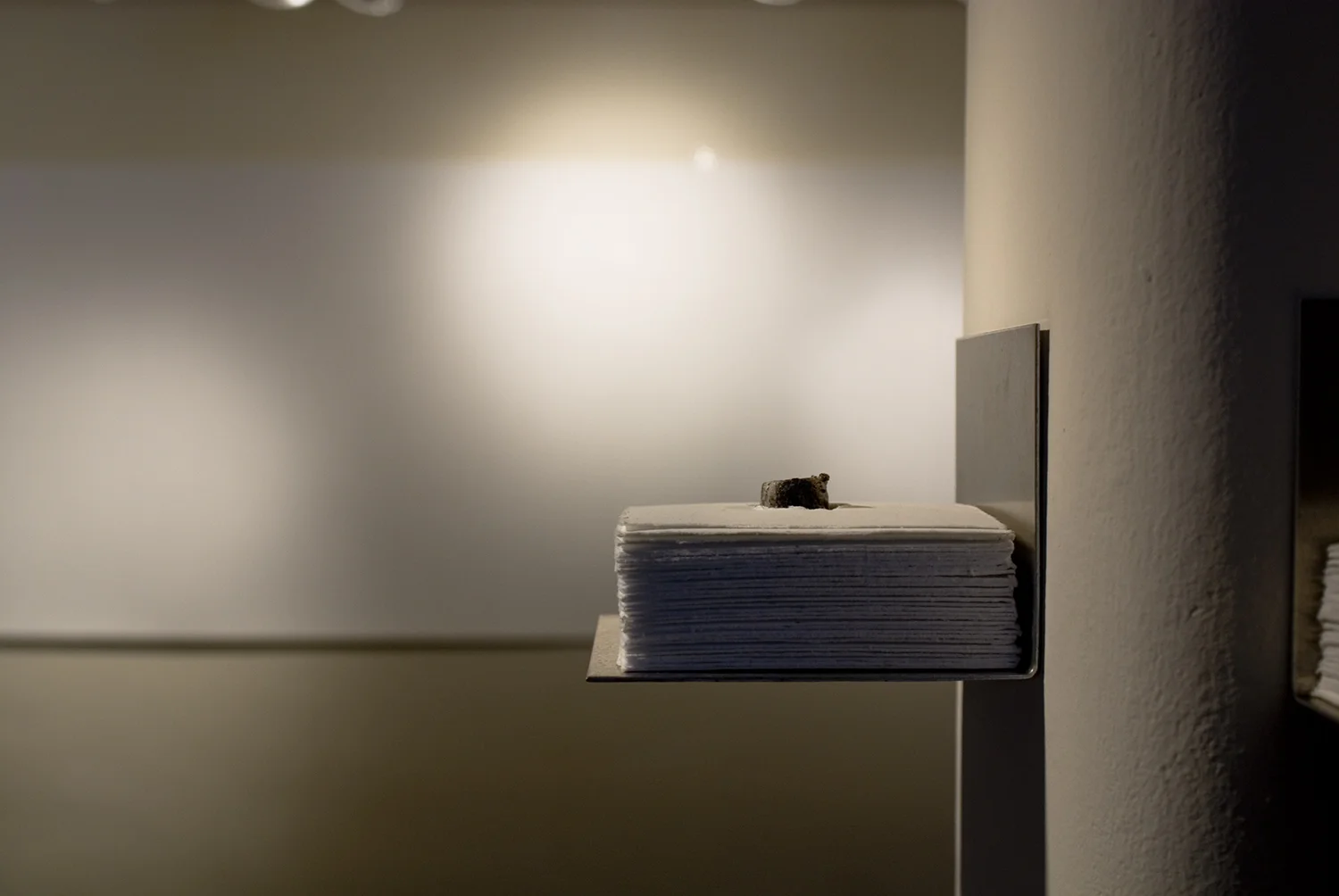 From back to front One Minute Lead, Paper 2008 Front Books #1-7 Paper, Blood, Bee’s Wax, Aluminum 2007- 