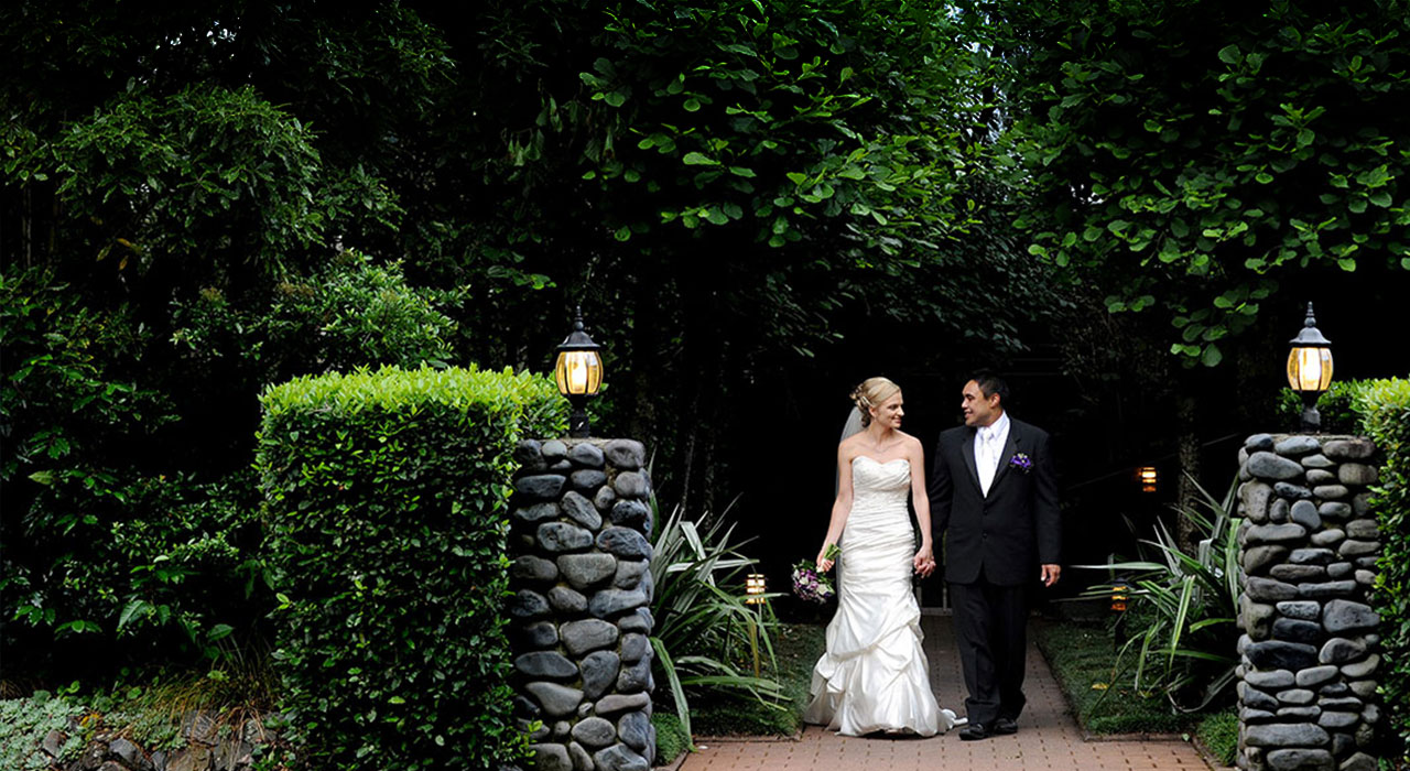Stunning outdoor wedding venue at Tongariro Lodge near Turangi