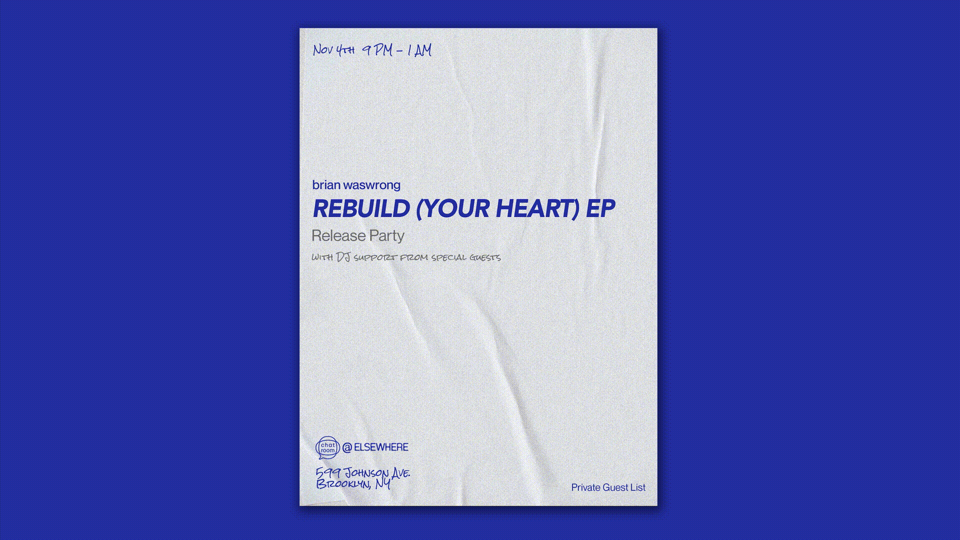 EP RELEASE PARTY POSTER | Animated GIF