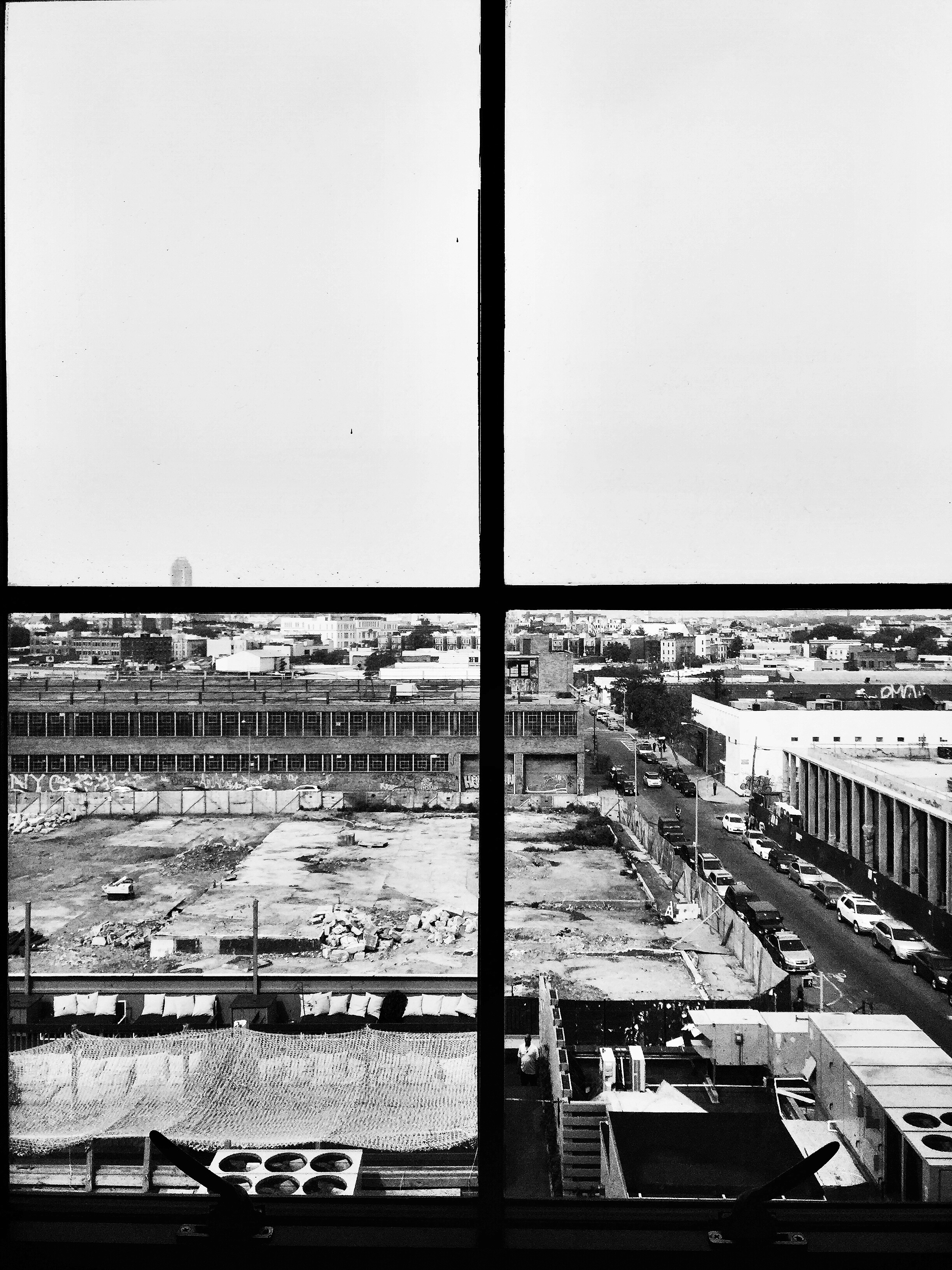 View from hallway window. 
