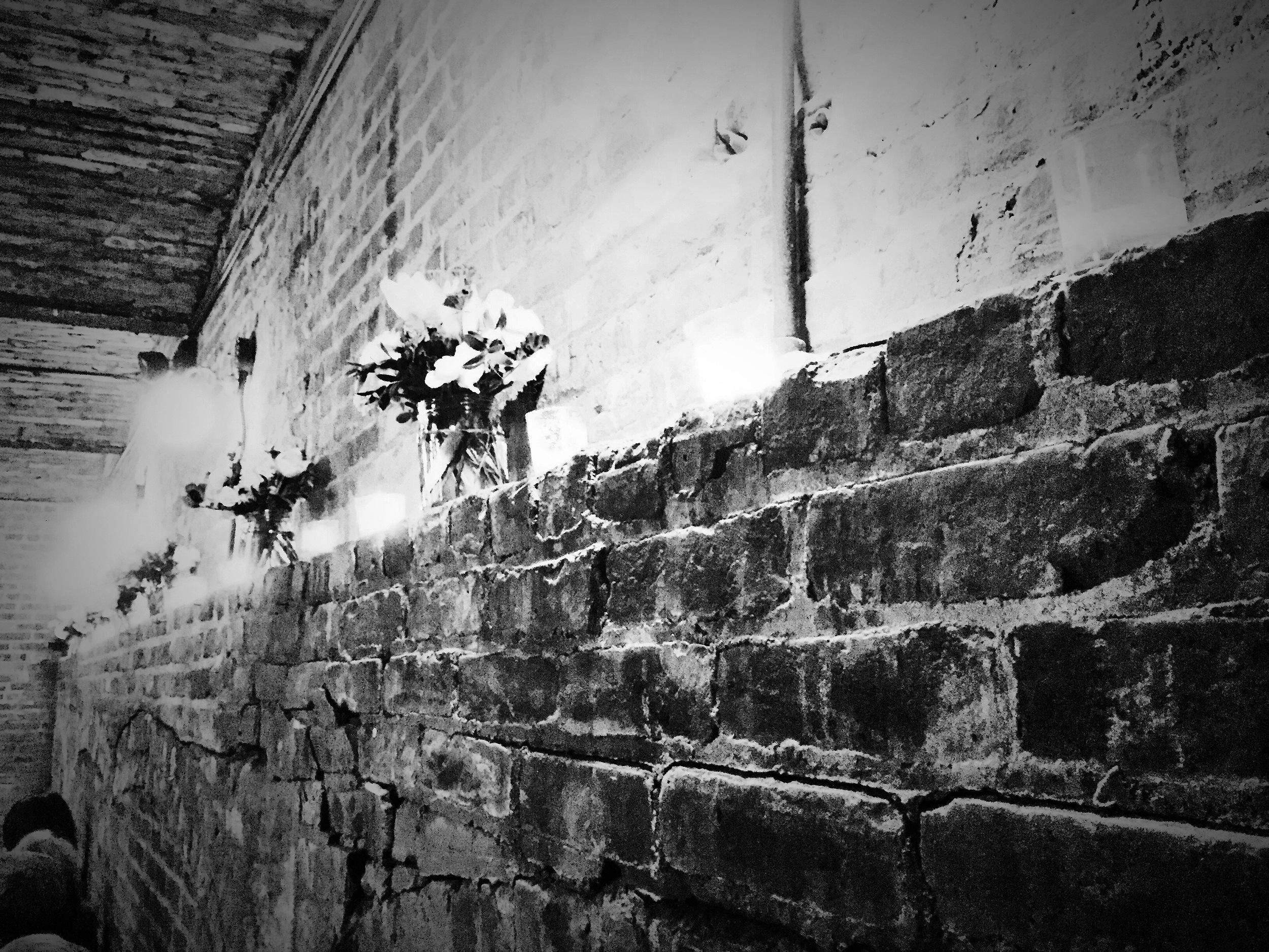Ceremony in cellar. 