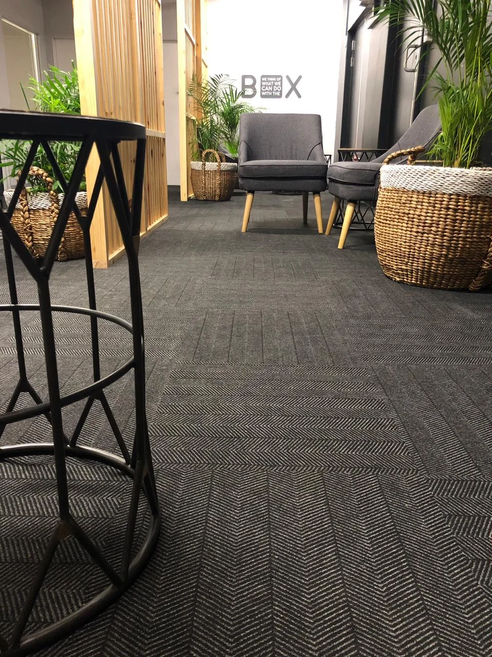 baskets in waiting area.JPG