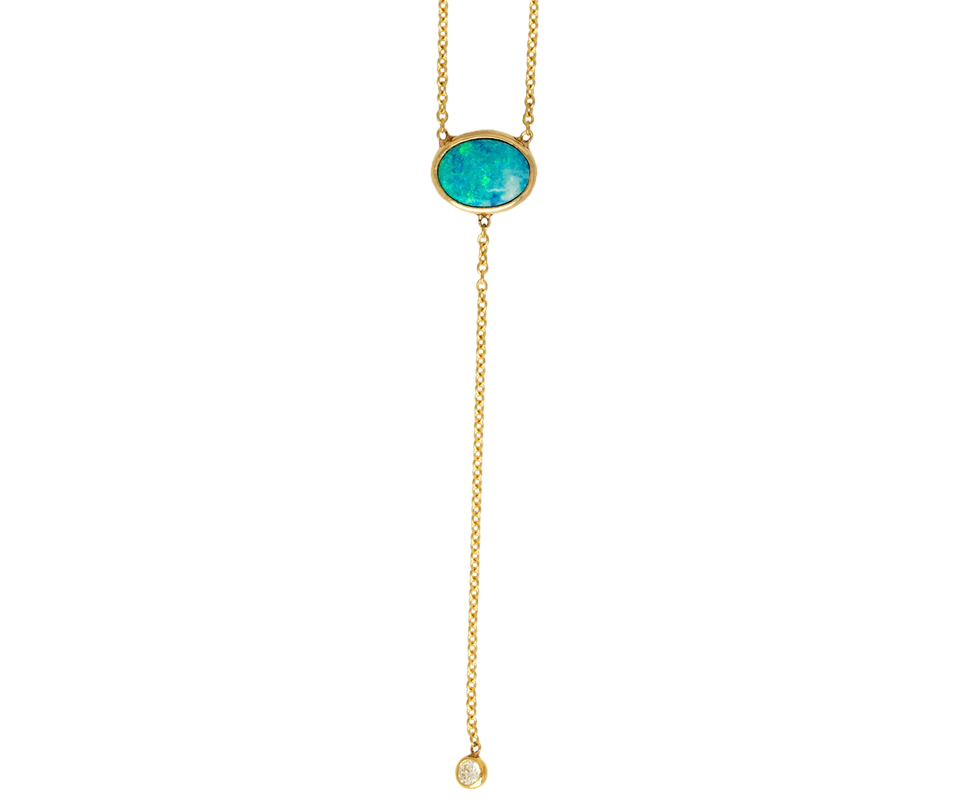 Opal Lariat Necklace