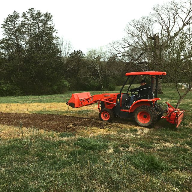 Two pics of my office yesterday: 1) in the studio with @benshive, singing on the new BTLOG record and 2) planting a wildflower meadow in the front pasture (thanks to my tractor-owning neighbor).