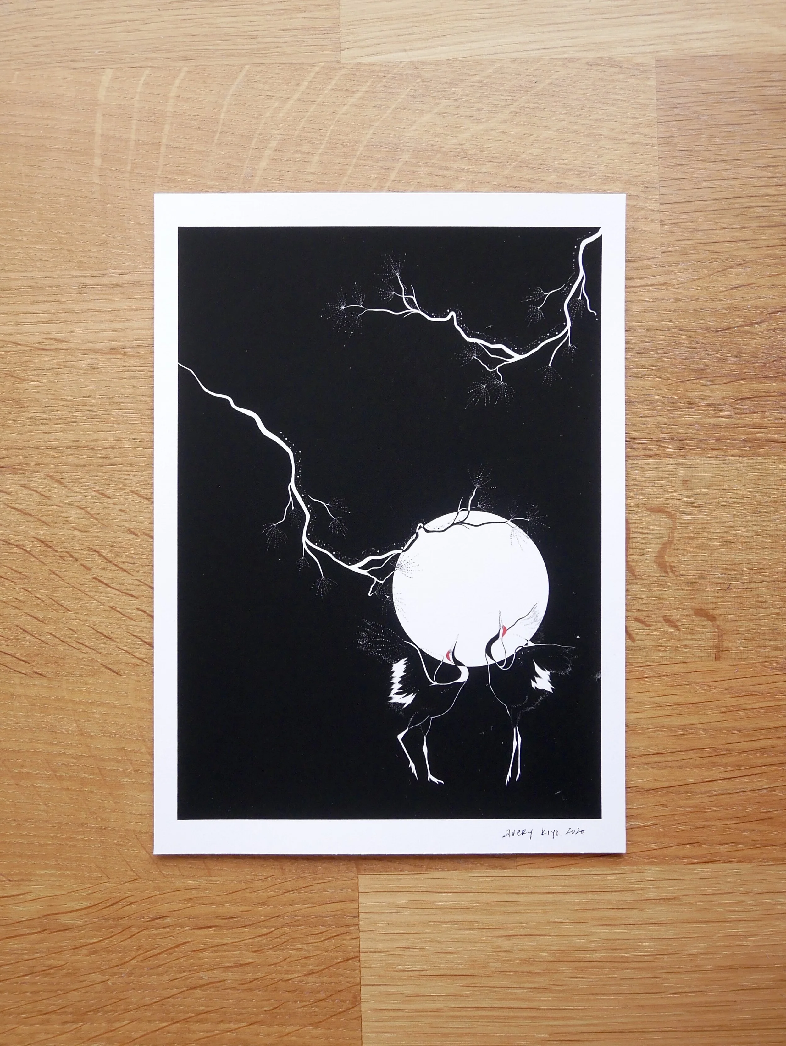 Dancing Cranes Giclee Print