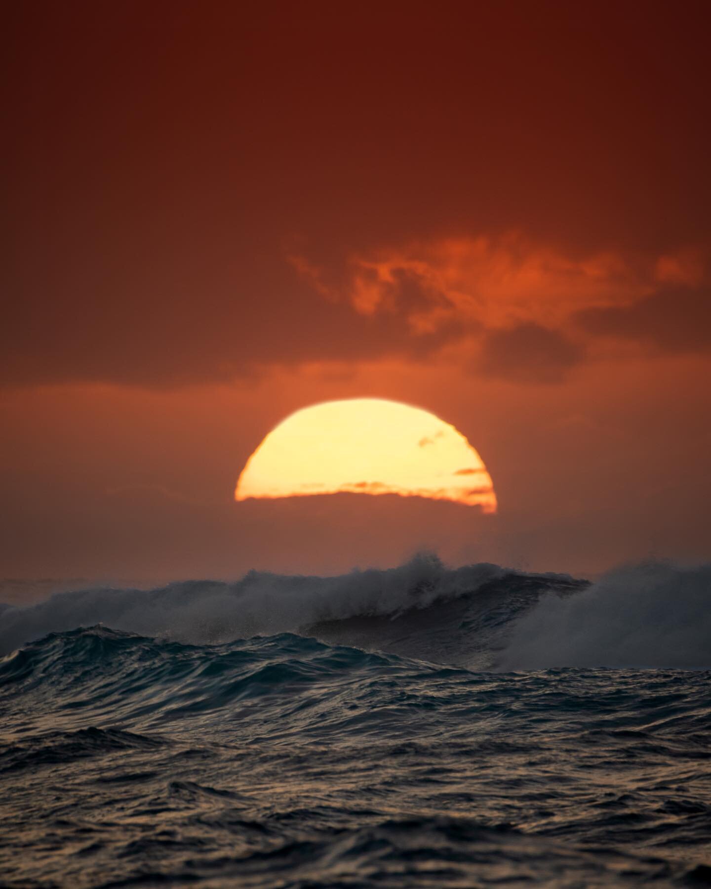 Half-Baked

Our warmth giving fireball gives way to encroaching seas and crimson skies on the west side of Oahu.