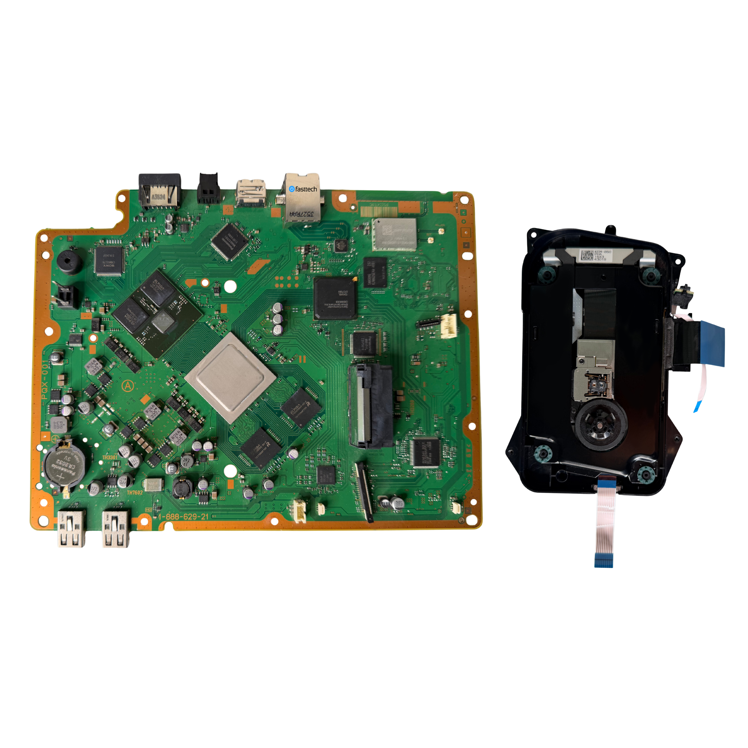 PlayStation 3 Super Slim Motherboard PQX-001 and Paired Optical Drive - 1.png