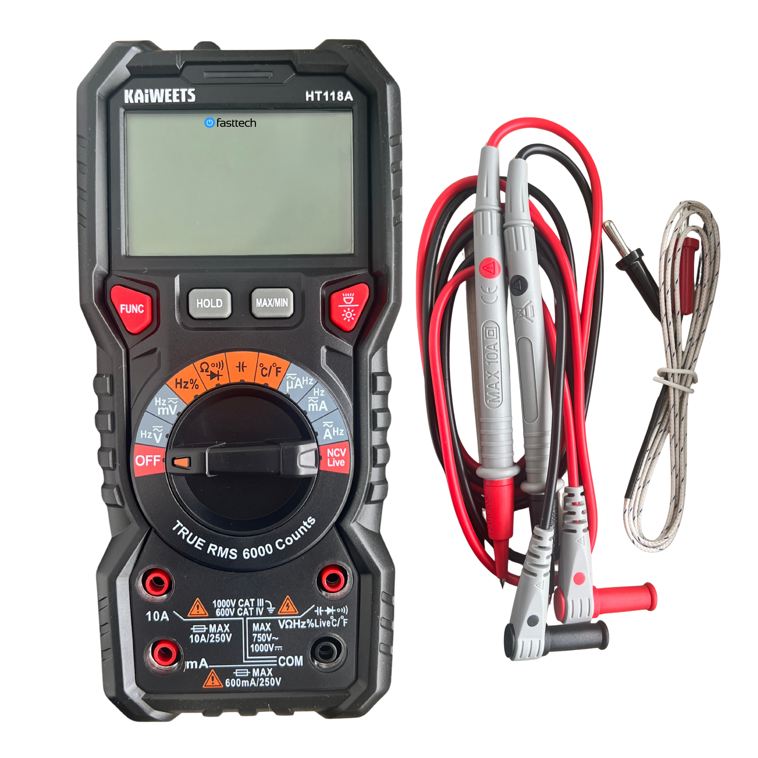 KAIWEETS Digital Multimeter TRMS 6000 Counts Ohmmeter Voltmeter