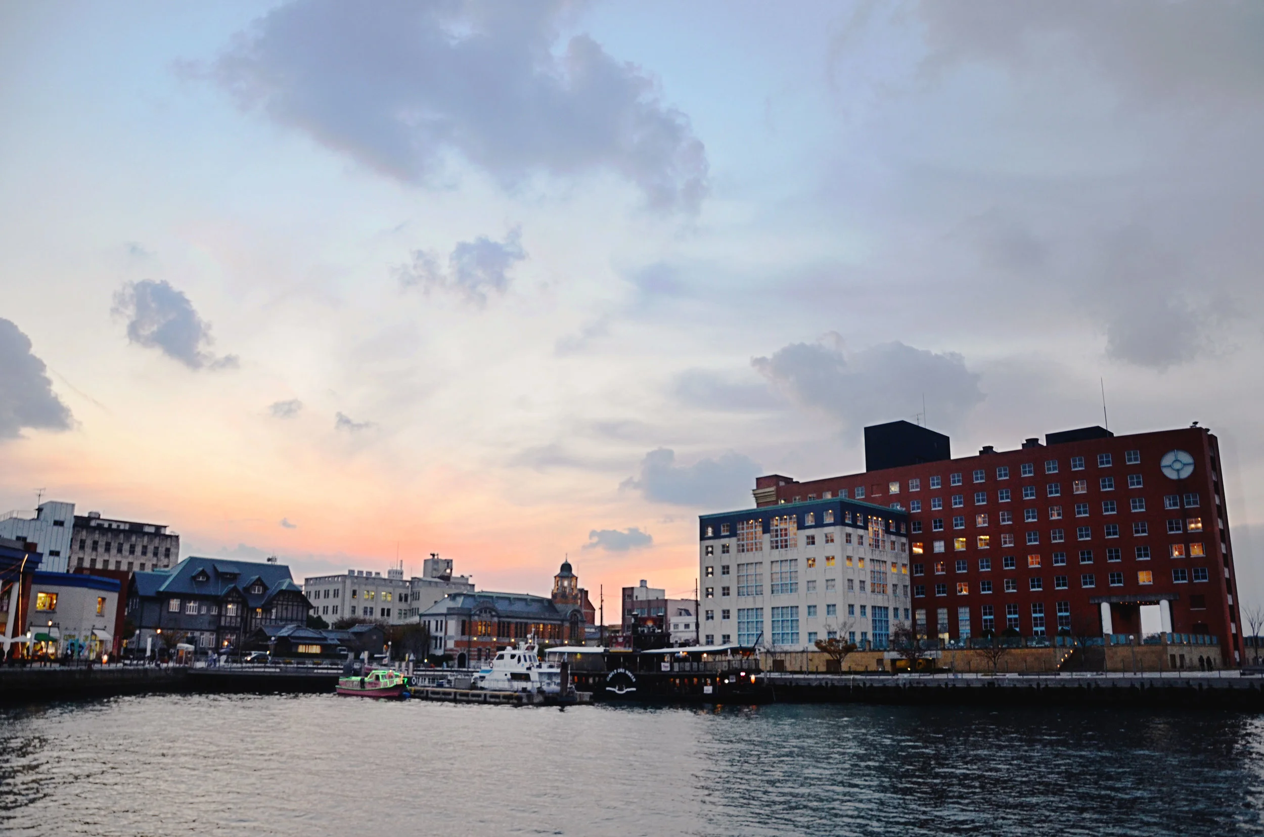 Mojiko, with European-inspired buildings (seen towards the left).