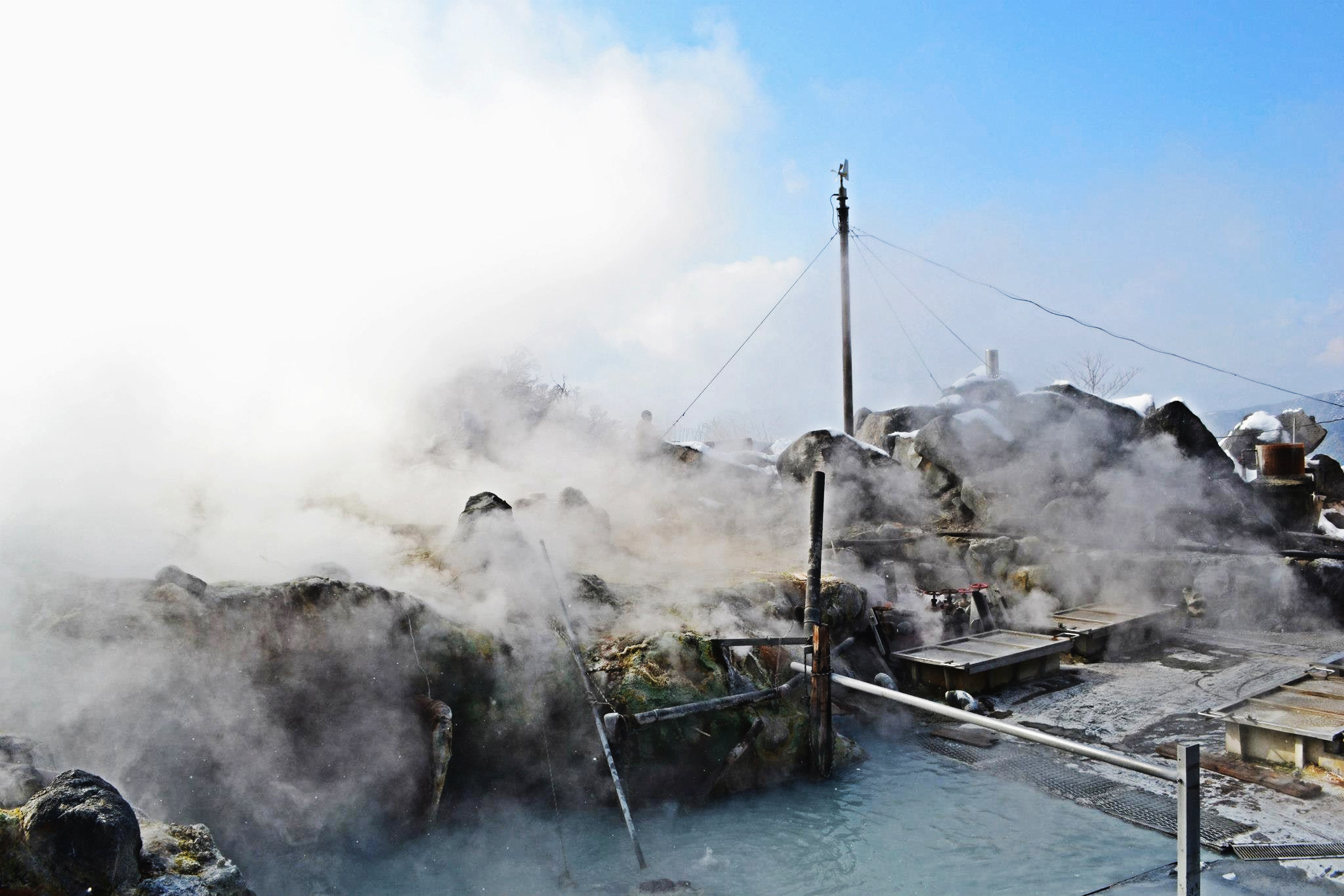 Eggs are boiled in these mineral-rich waters.