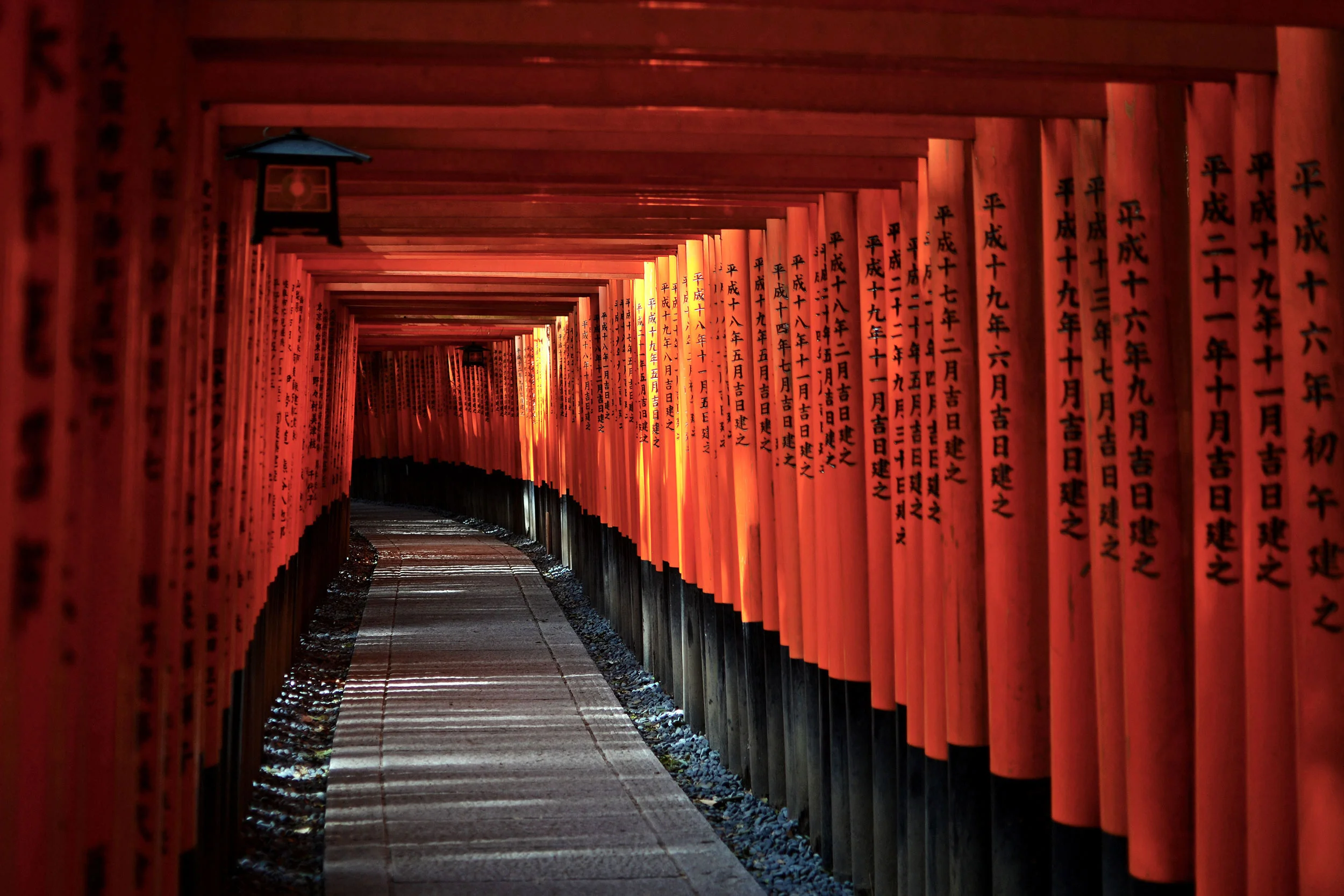 Path at Fushimi Inari shrine in Kyoto
