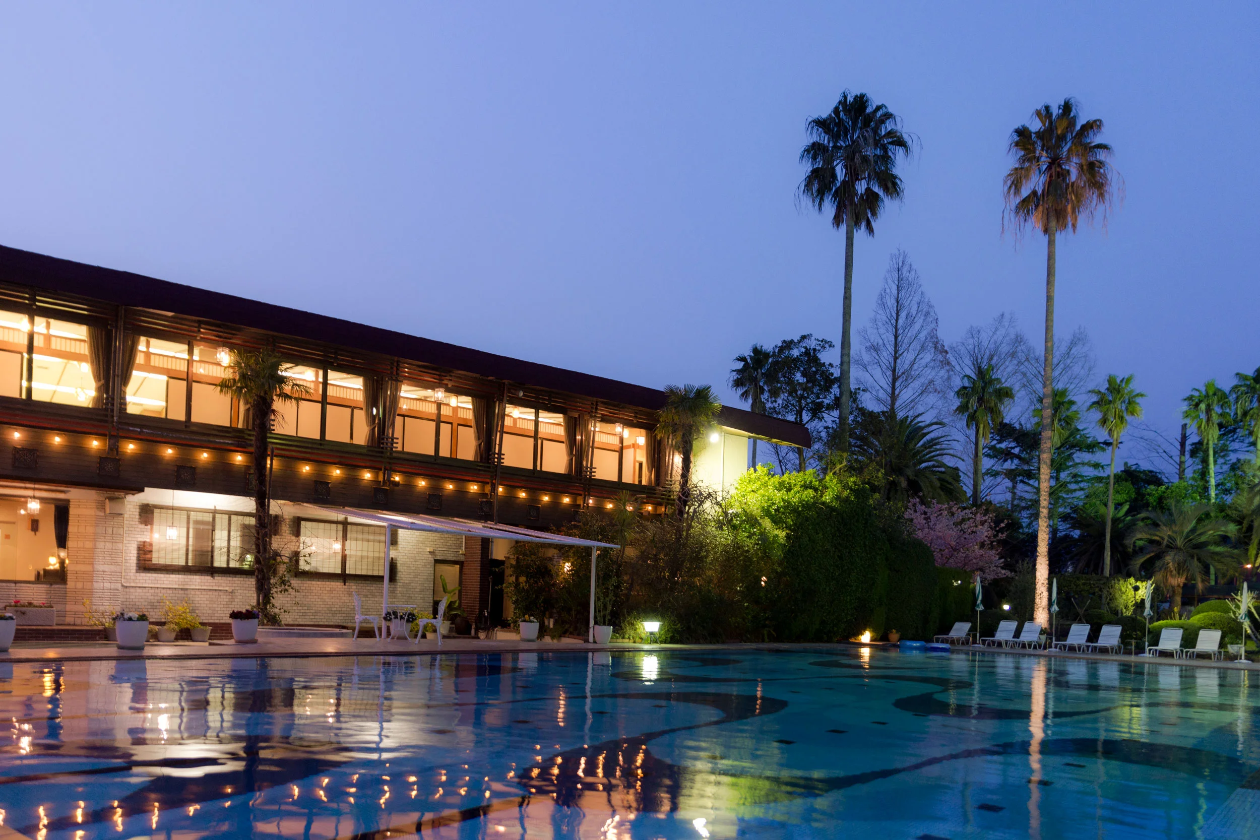 The Olympic-sized outdoor heated pool
