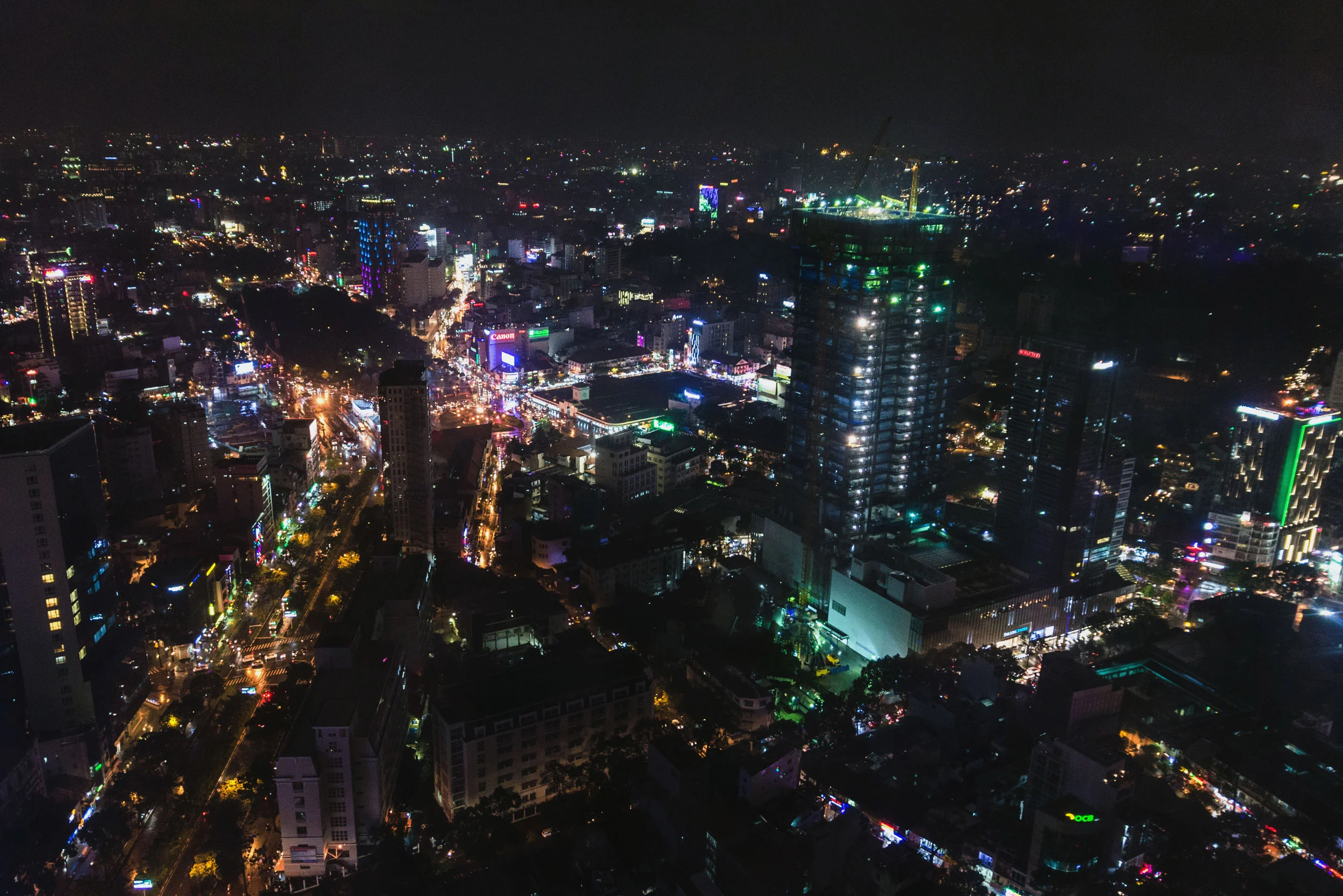 Ho Chi Min, Vietnam cityscape at night