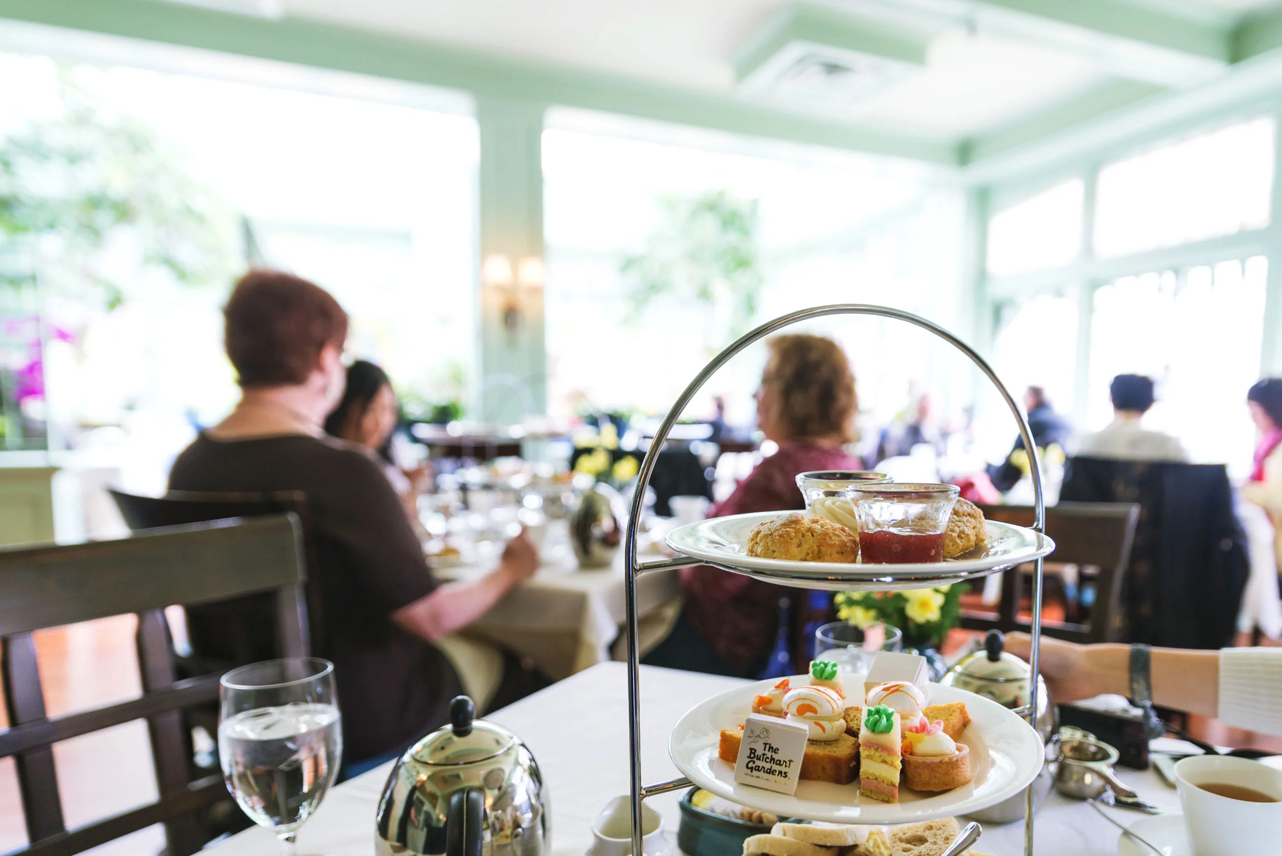 Afternoon tea at The Dining Room, Buchart Gardens
