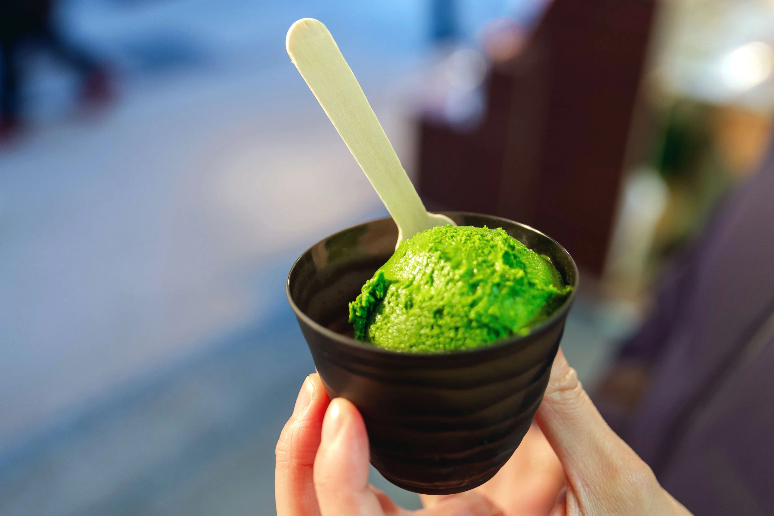 Matcha ice cream at Cha Cha in Kamakura