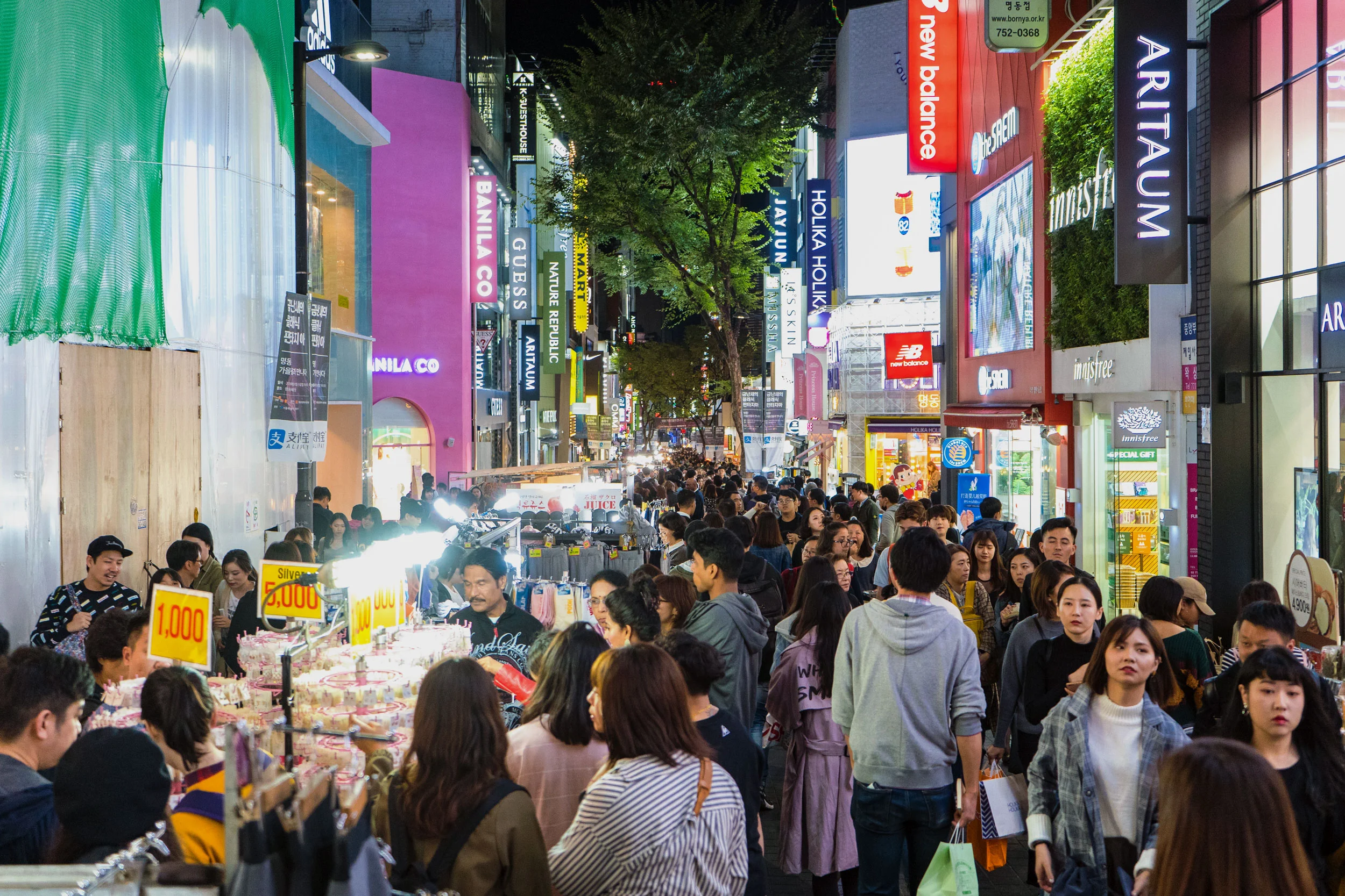 Myeongdong at night
