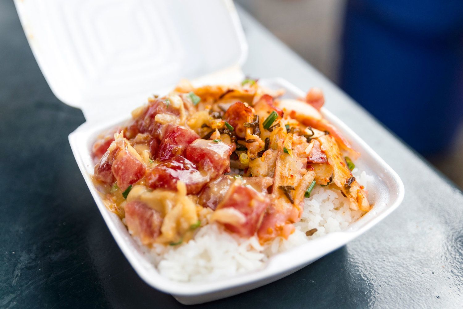 Miso ahi & kim chee tako poke bowl