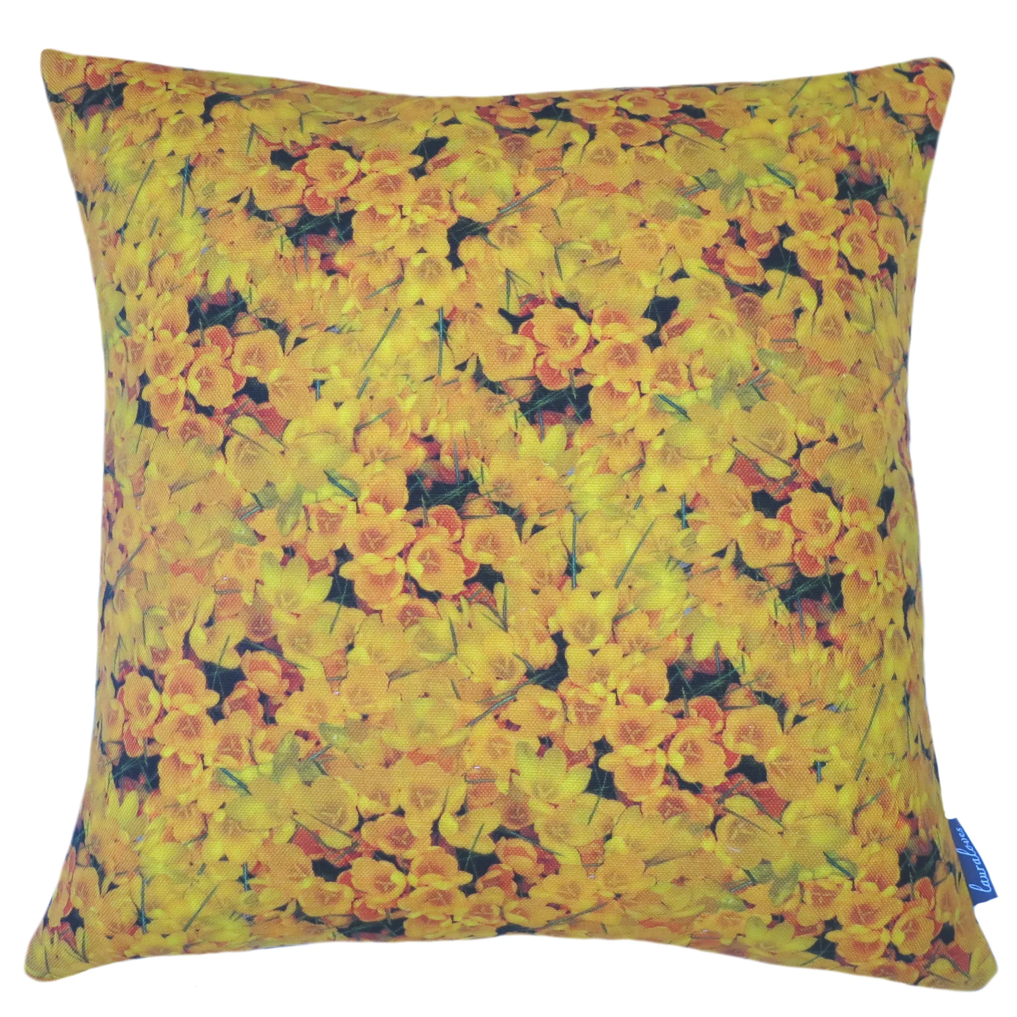 Yellow Crocus Linen Cushion.jpg