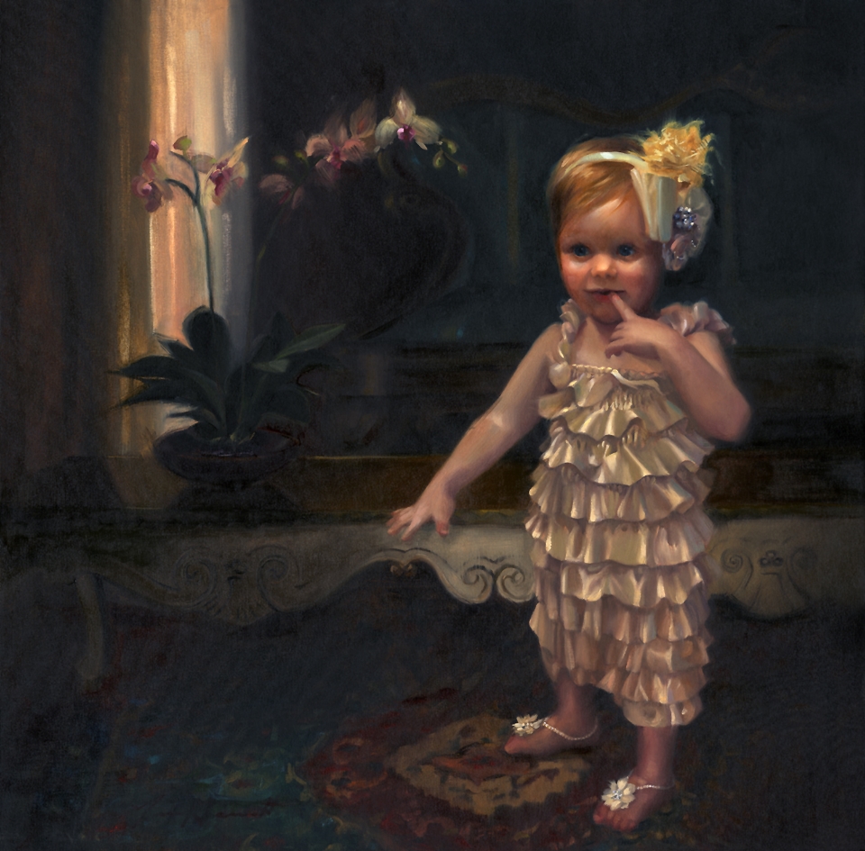"Aggie, Loved" 30x30 Commissioned Portrait