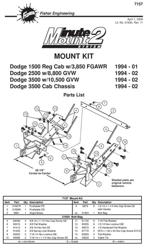 New Fisher Minute Mount 1 2 Plow Frame Mounts Boondocker Equipment Inc