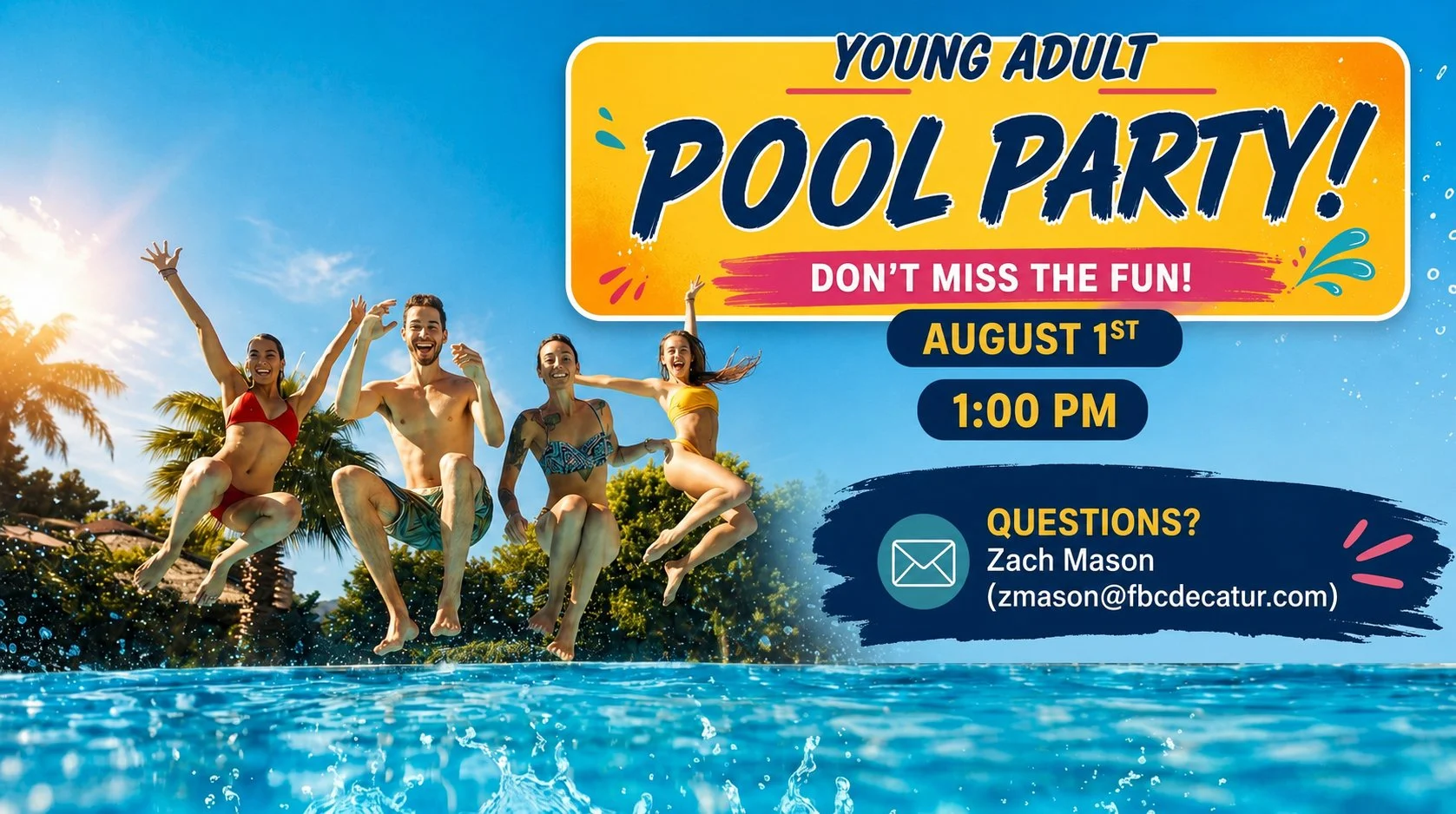 Young Adult Pool Party