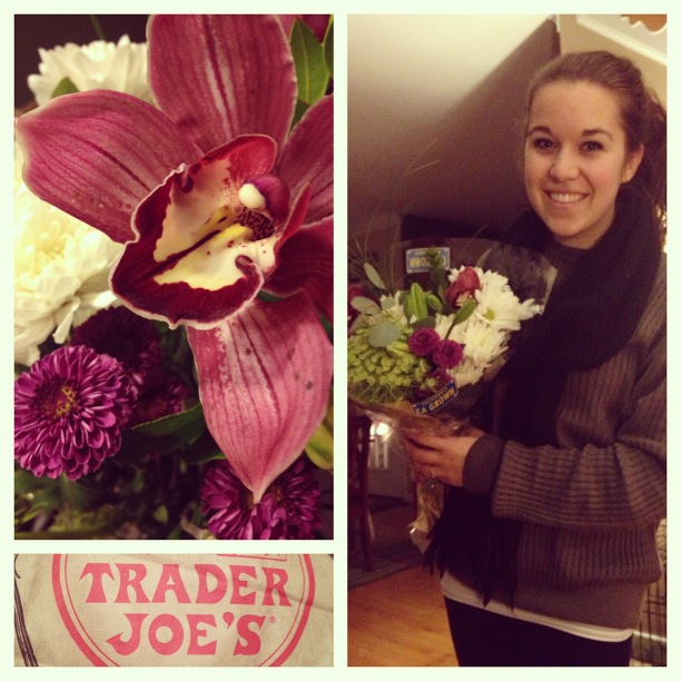 Trader Joe's gave me this bouquet for free once because they said it looked like my day needed flowers, so they really rock.