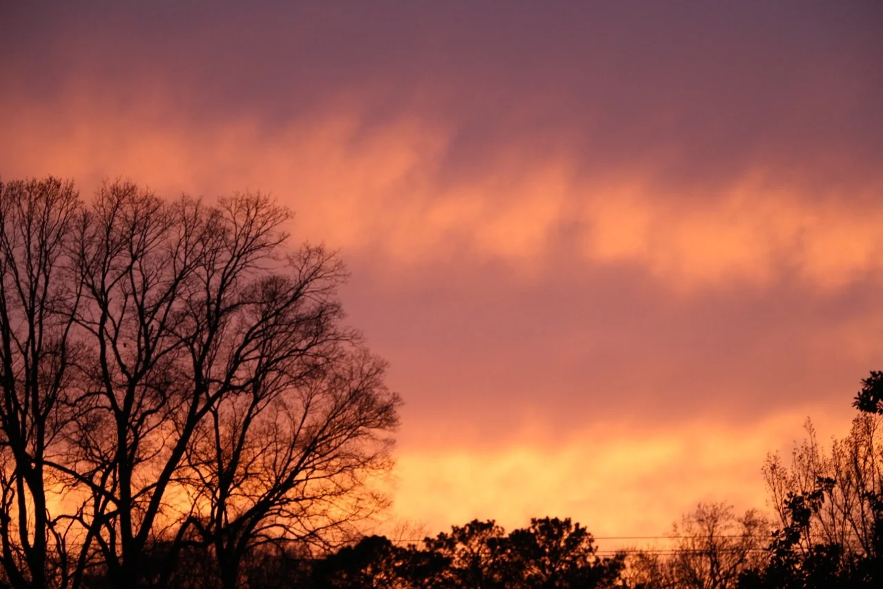 My goodness. Yes, I'm obsessed with sunsets and if you get sick of seeing them on Instagram, you probably shouldn't follow me. That's a friendly warning, because I post pictures of them OFTEN. I just love seeing the glory of my God on display like this. What a remarkable Artist.