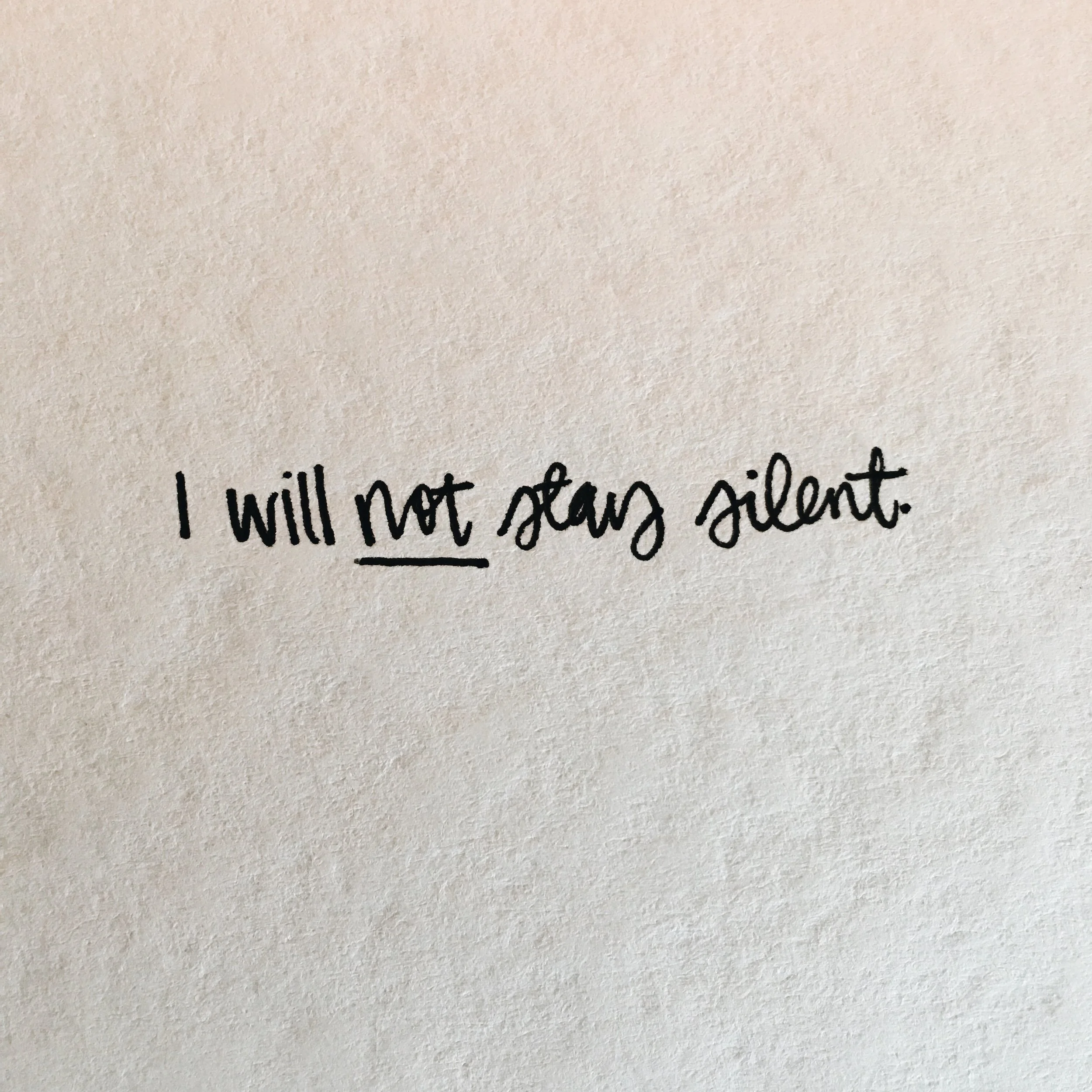 I Will Not Stay Silent