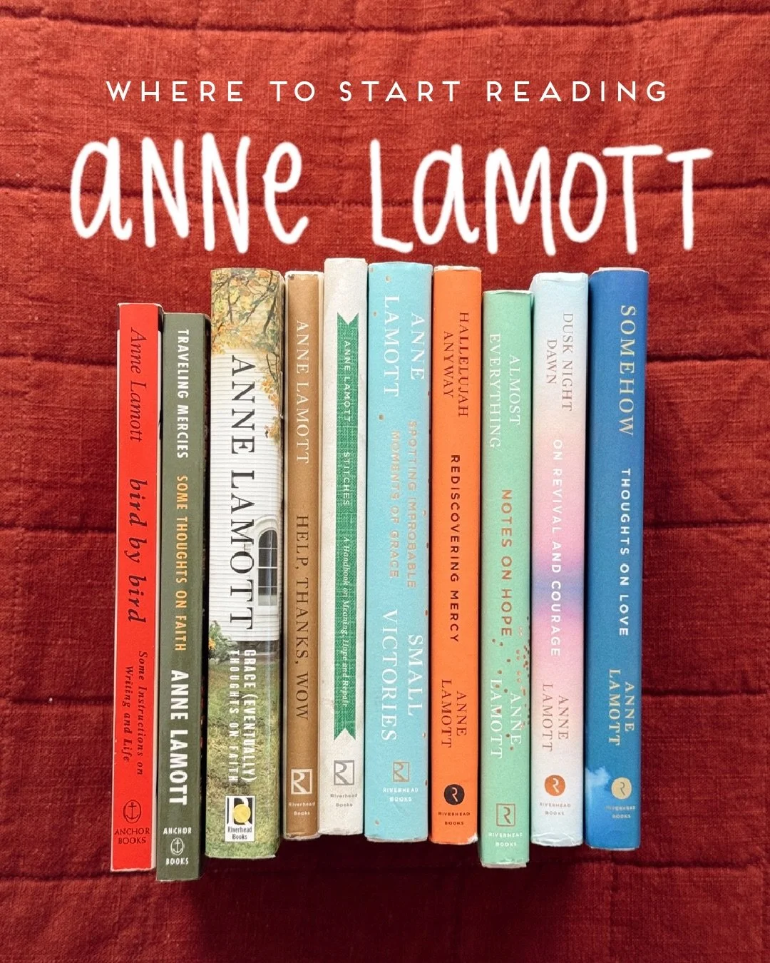 saw my queen @annelamott on @goodhangwithamy and FREAKED OUT &mdash; she&rsquo;s one of my all-time favorite authors (and humans) !!

if you&rsquo;re new to anne, or haven&rsquo;t picked up her books in a minute, let this be a guide to getting starte