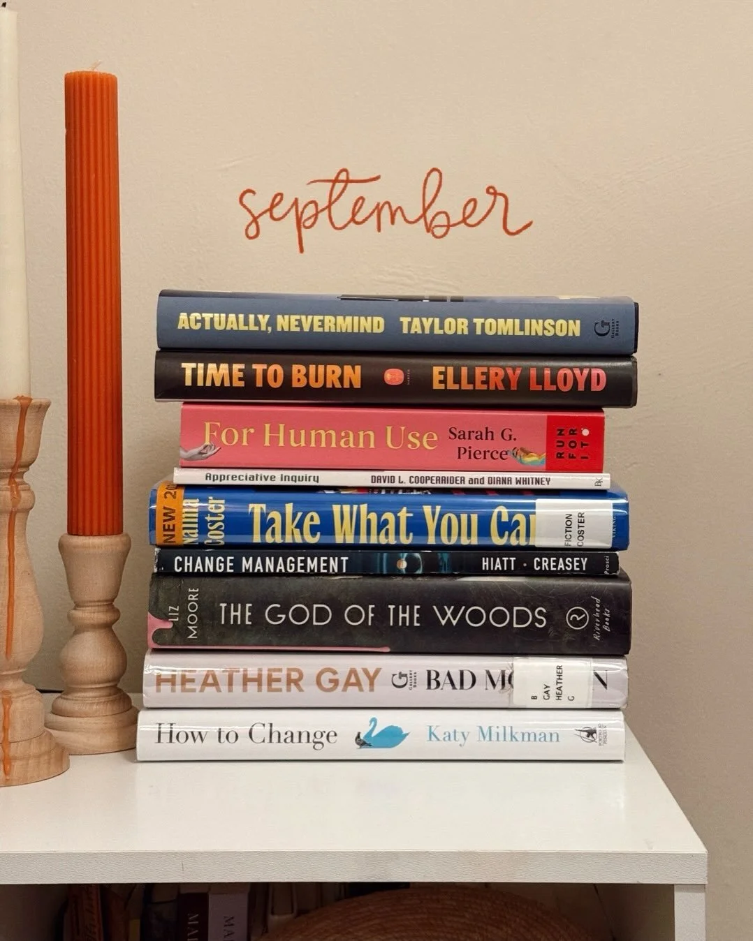 september. 📚

10 books. more nonfiction than fiction, thanks to grad school reading! one ⭐️⭐️⭐️⭐️⭐️ i forgot to add to the stack. a few duds. 

all of my thoughts are rounded up behind the substack paywall! 

#whatradreadsmonthly