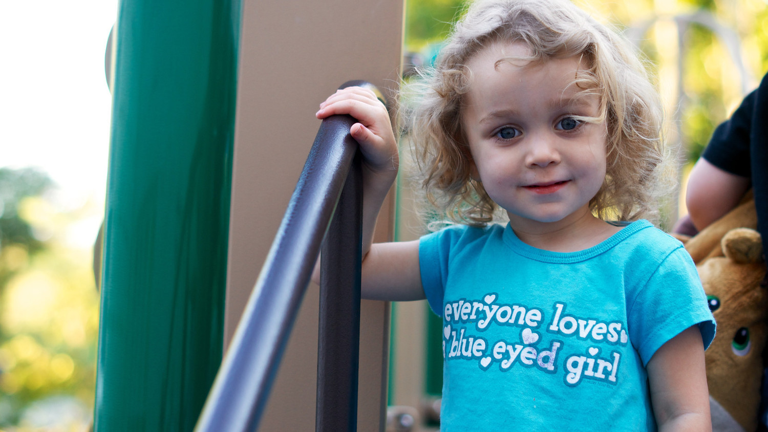 Blue eyes and blue shirt