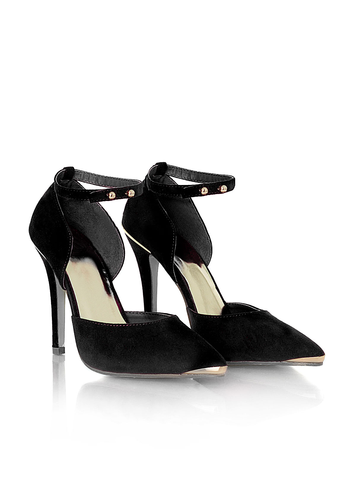 MISSGUIDED Gold Detailed Heels