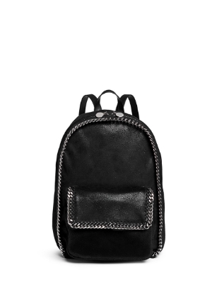 Stella Mccartney Black Falabella Shaggy Deer Backpack
