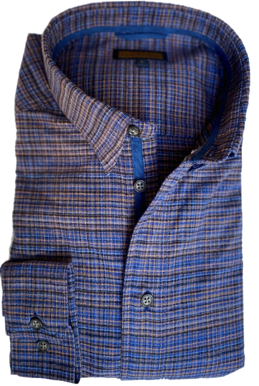 hidden button collar dress shirts White Sheer Yoke Down Collared Top away classic high collar is fused with semi Plaid Cotton Hidden Button Down