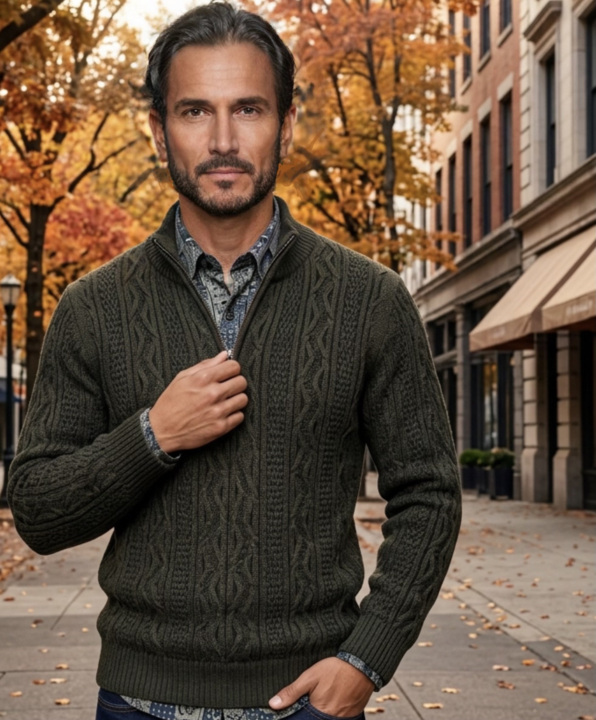The Fisherman zip mock
