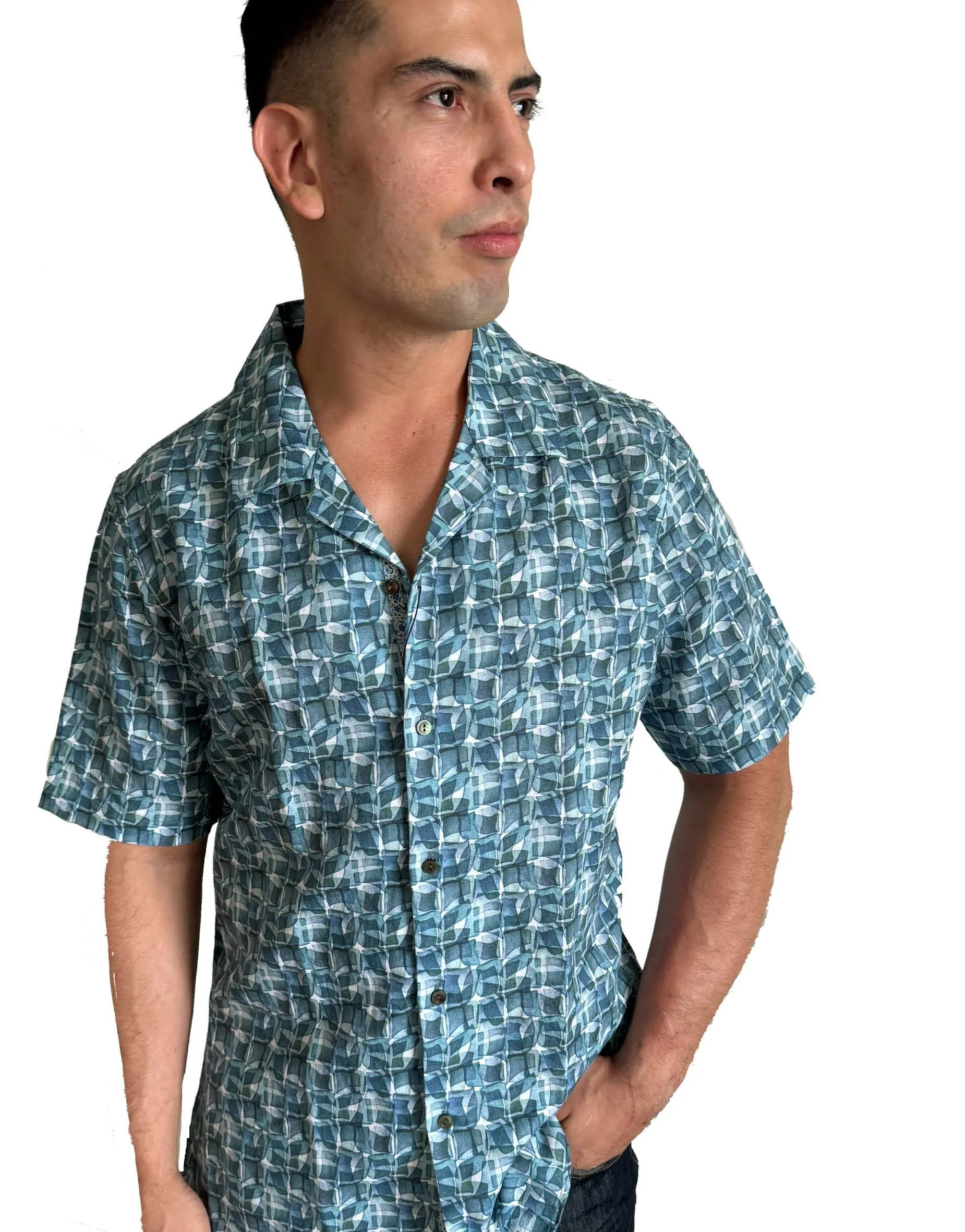 Sea Glass  CAMP SHIRT