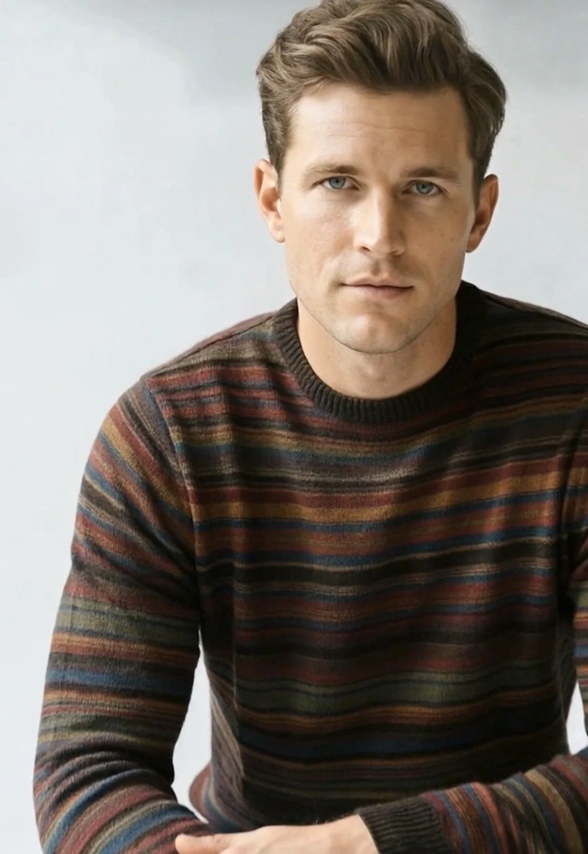 The LUXURIOUS multi stripe crew
