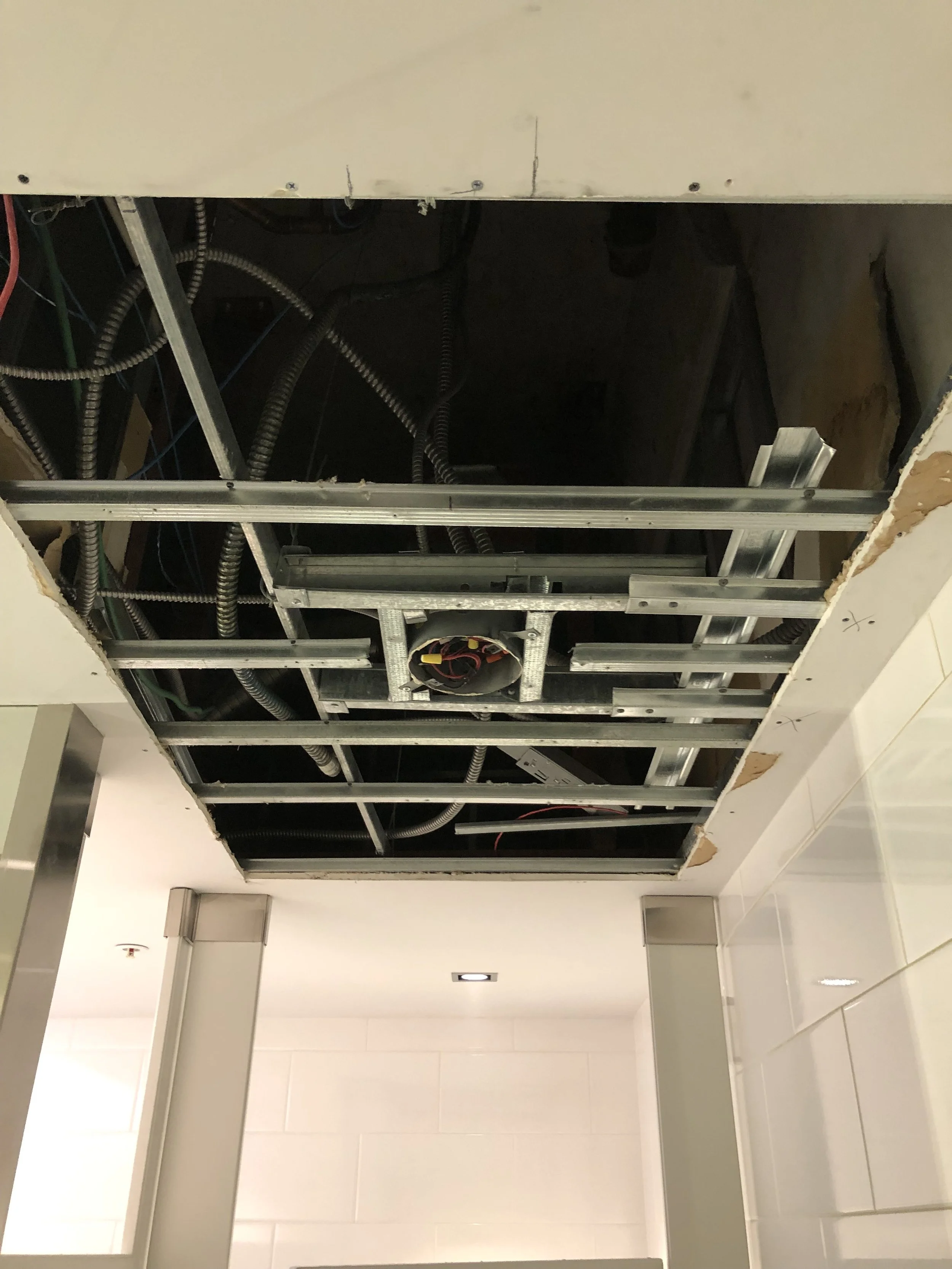 Ceiling removed due to leak