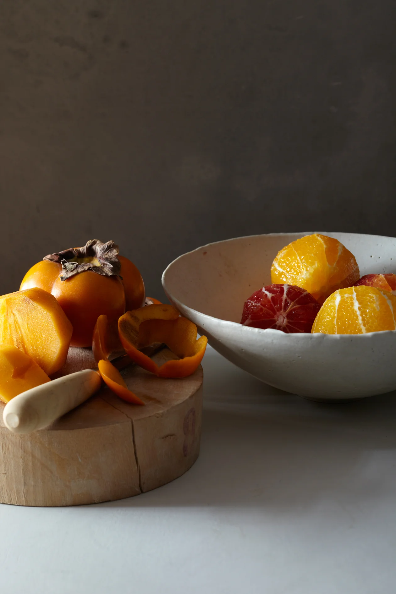 blood orange and persimmon
