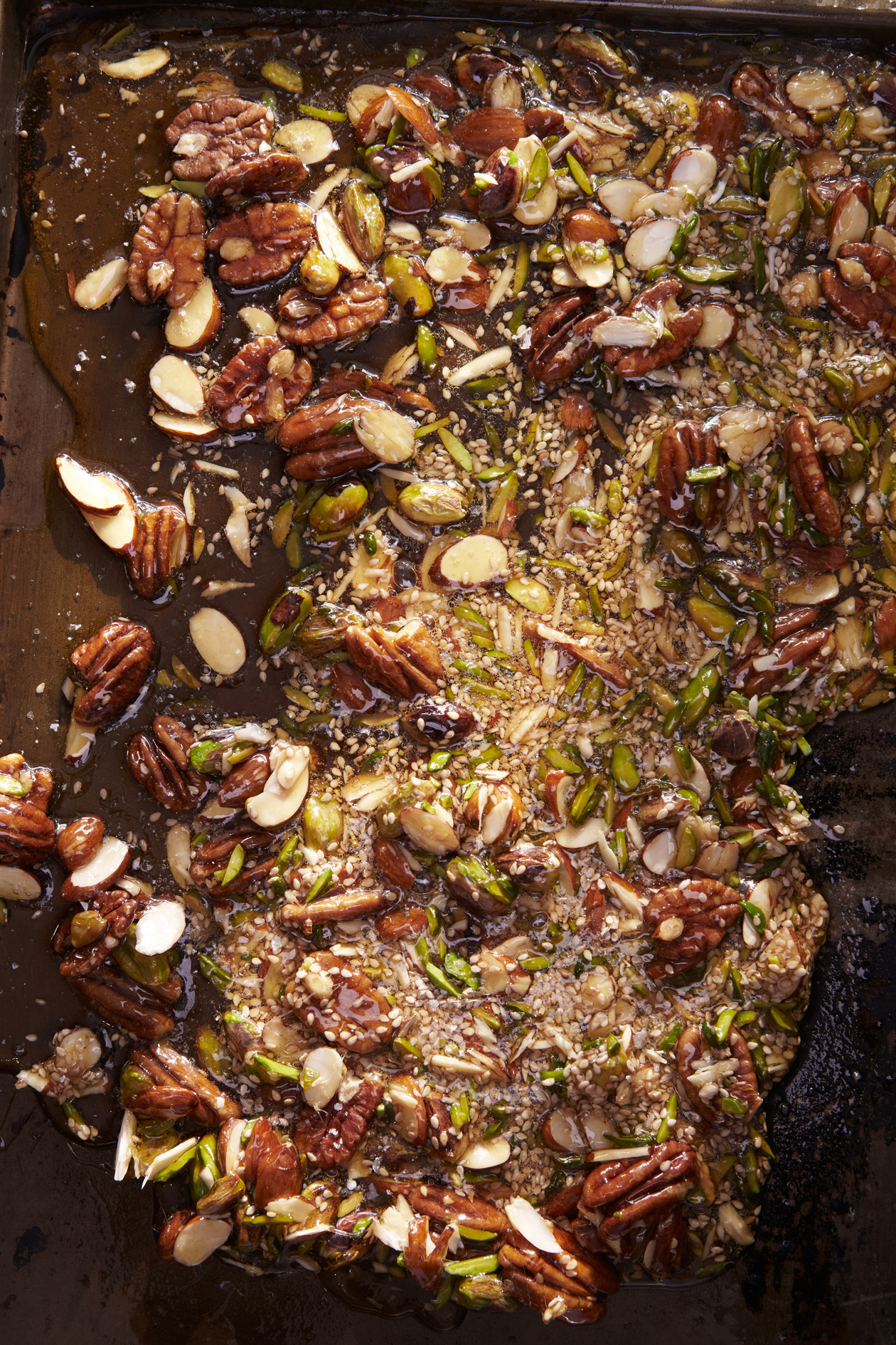sweet and salty nut brittle