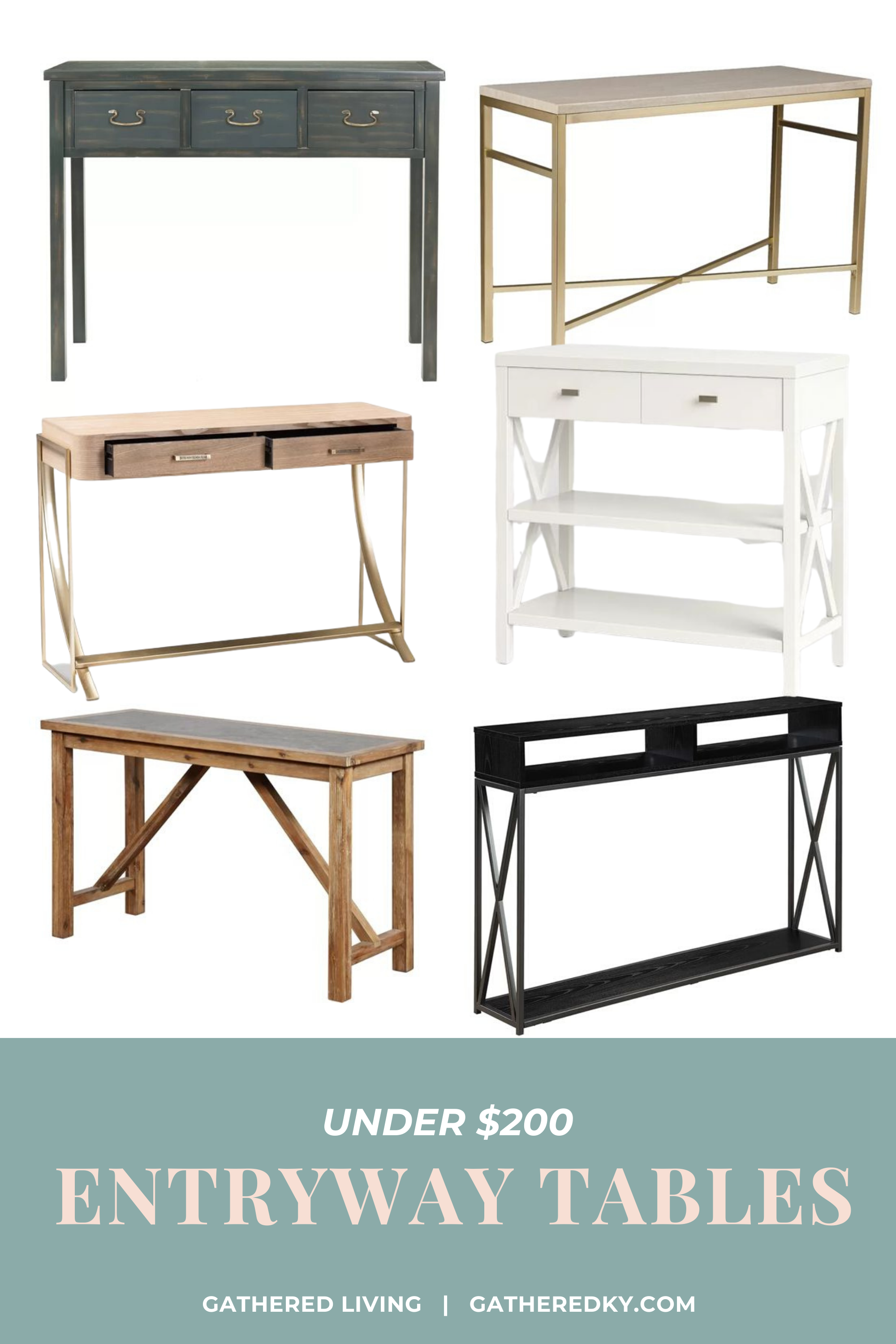 Entryway Tables For Less Than 200 Gathered Living
