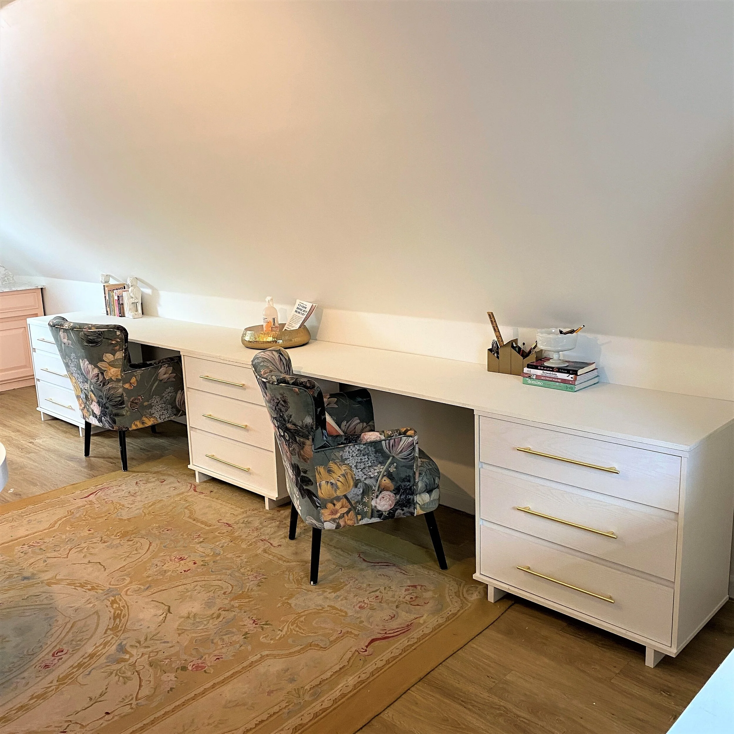 Diy Inexpensive Large Built-In Wall Desk — Gathered Living
