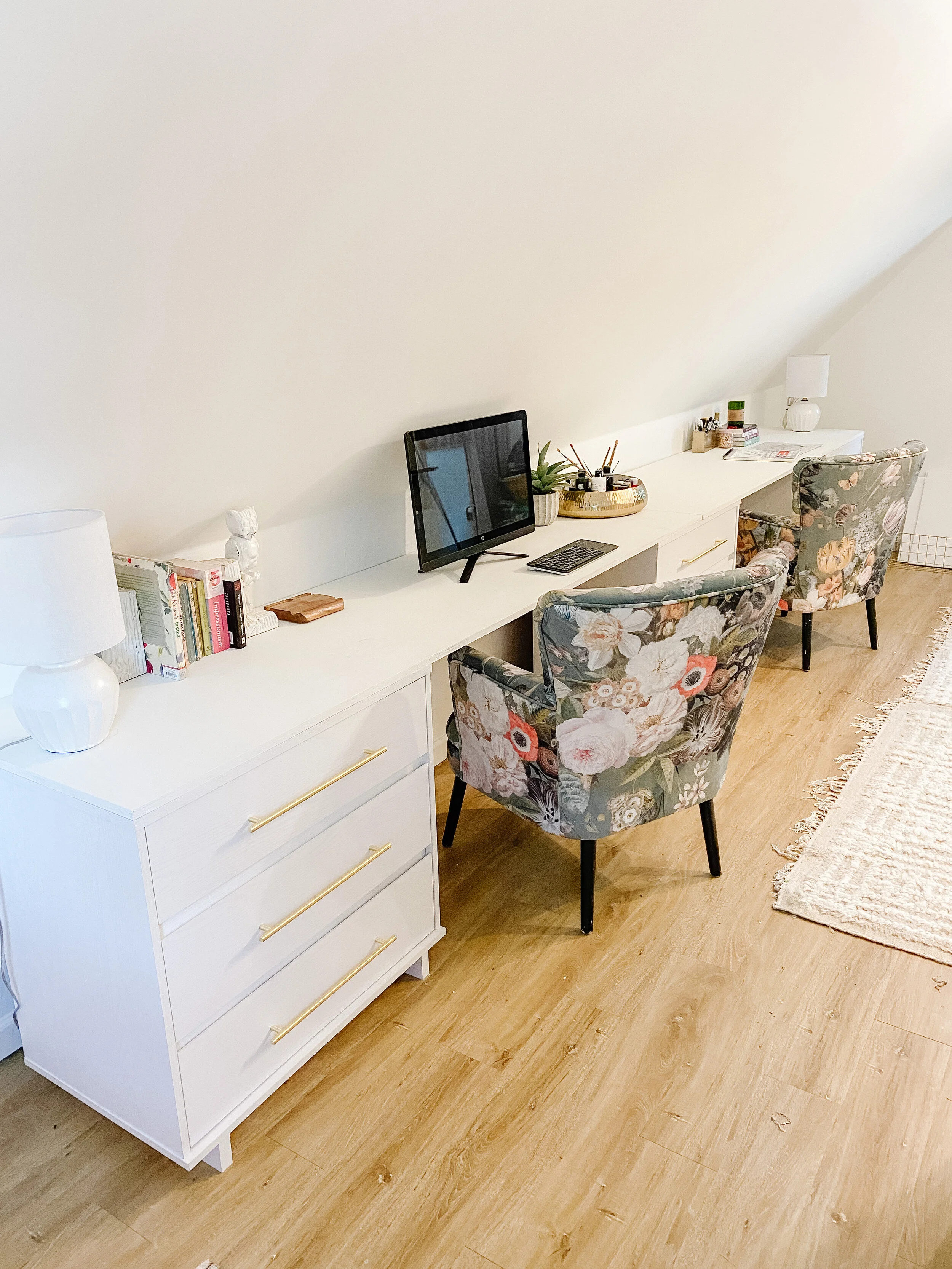 DIY Giant BuiltIn Wall Desk {Updated} — Gathered Living
