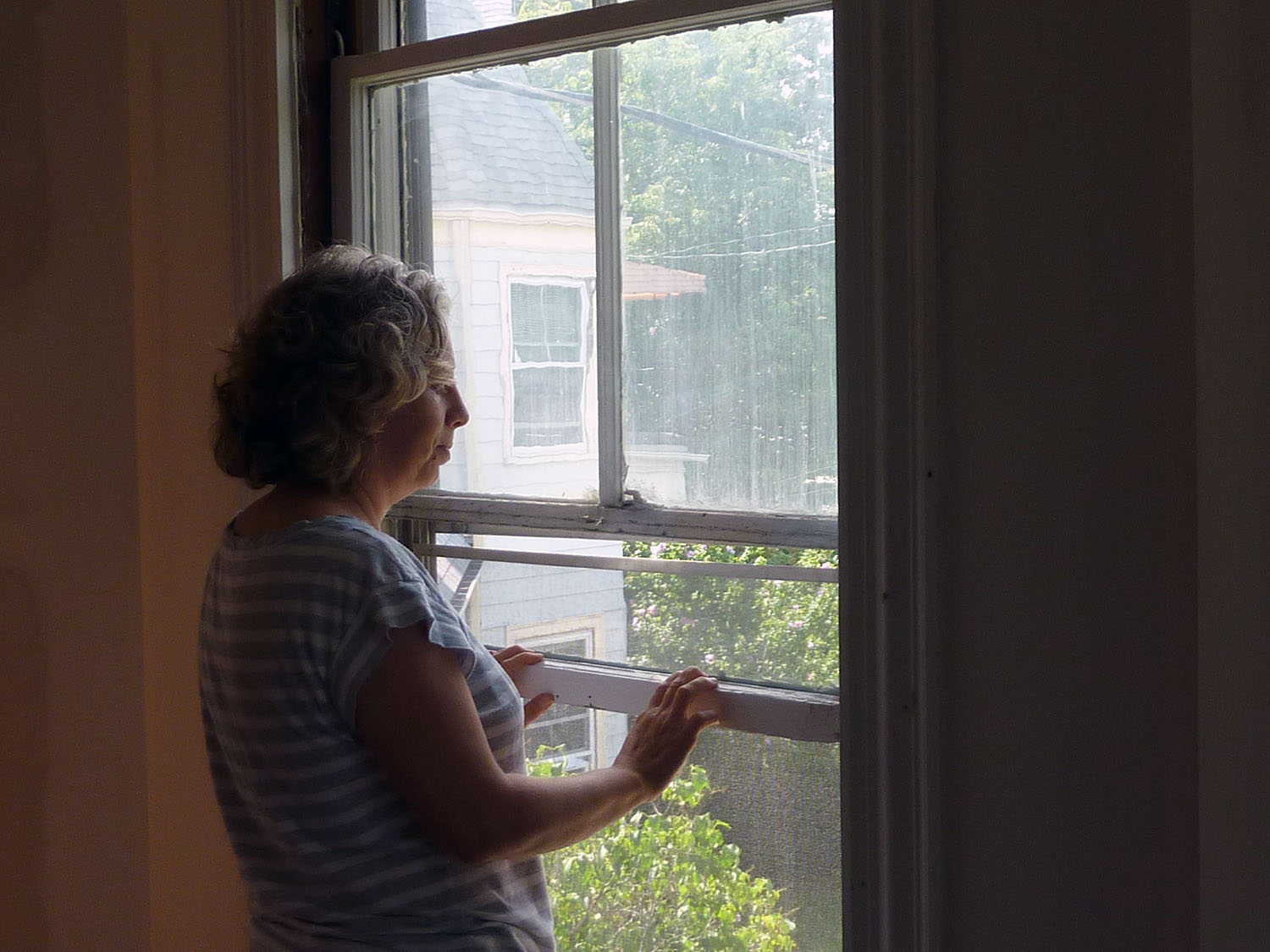 Window restoration has been an ongoing project for Cora.