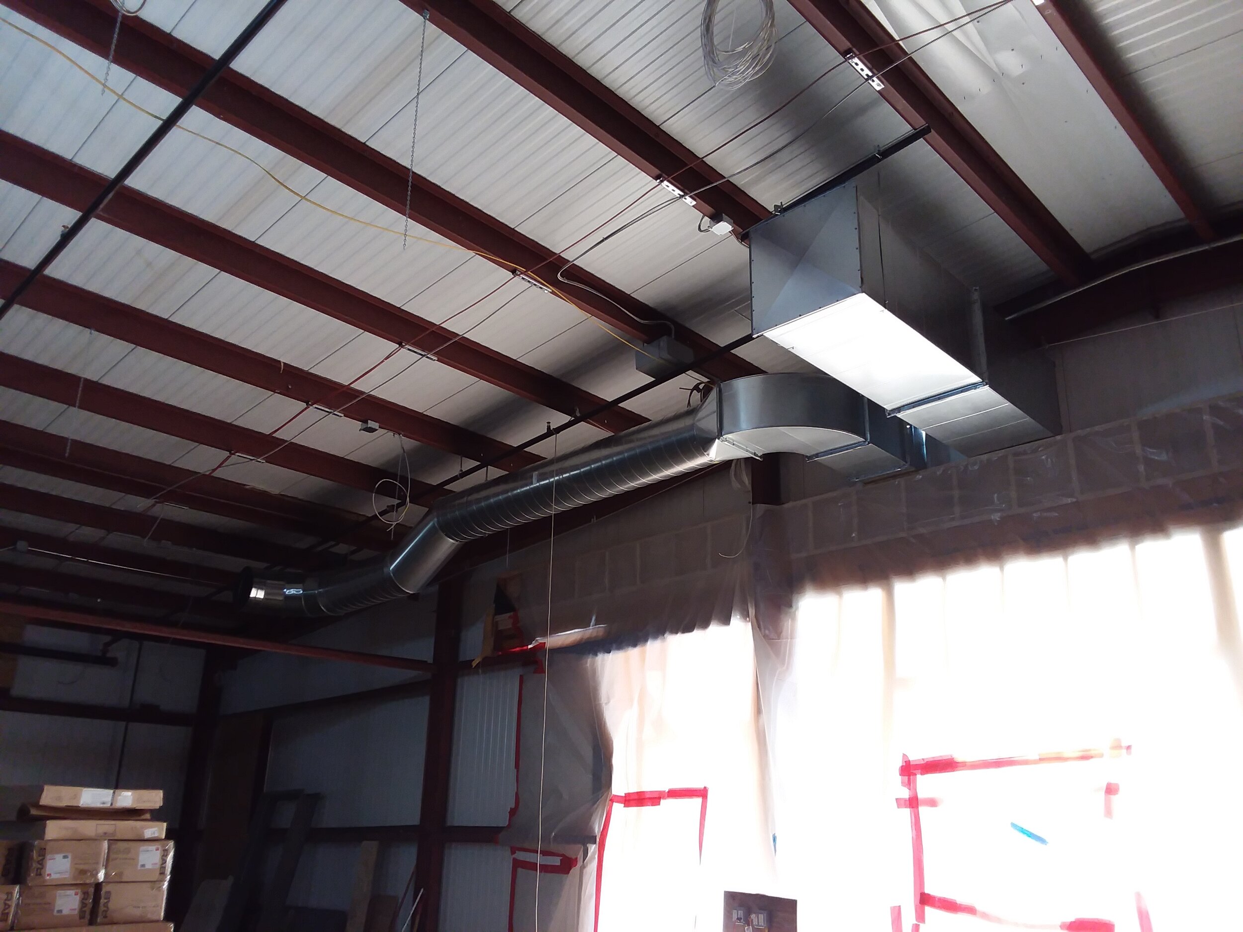 Ducts will carry heated and conditioned air throughout the building. 
